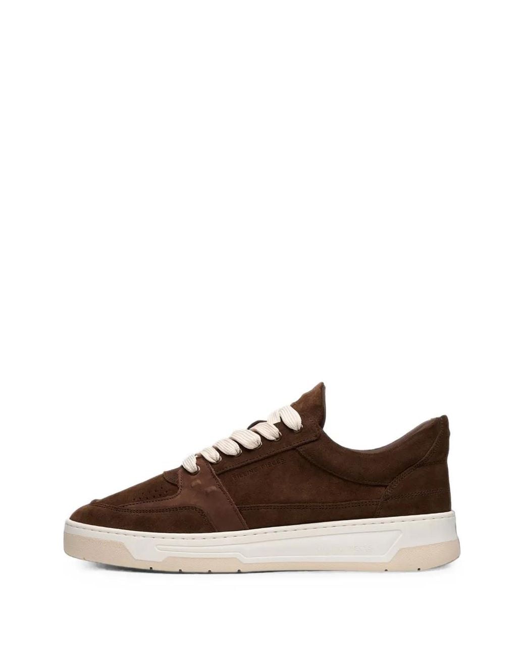 Filling Pieces Brown Low Vise Suede Sneakers for men