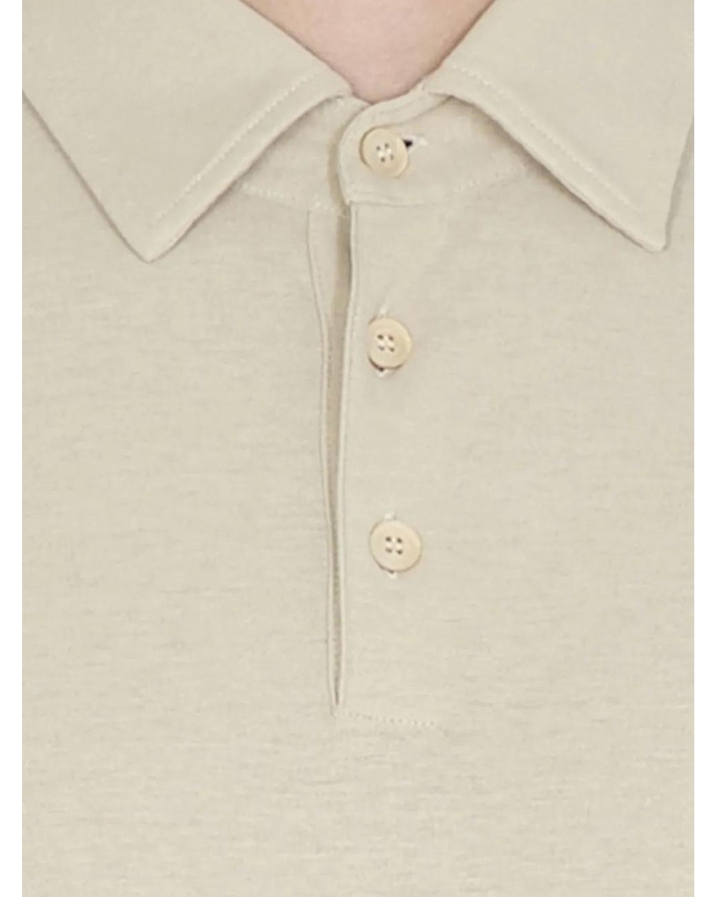 Zanone White Cotton Polo Shirt for men