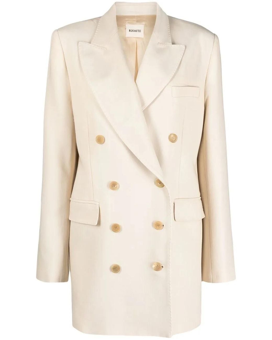 Khaite Natural The Balton Double-Breasted Blazer