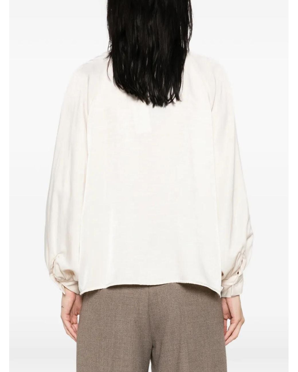 Dixie White Raglan-Sleeve Shirt