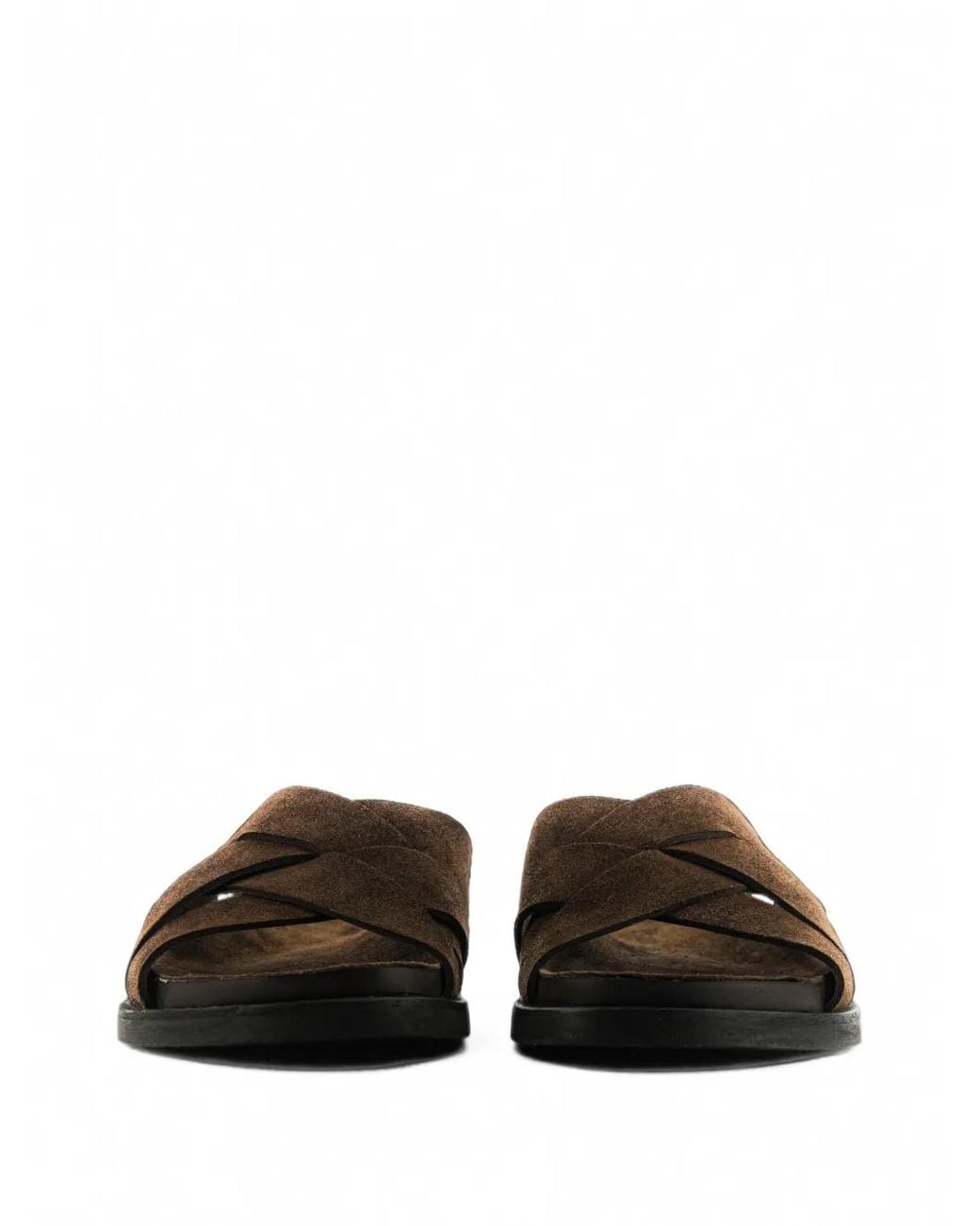 POSA Brown Sea-Slide Crossover Suede Slides for men