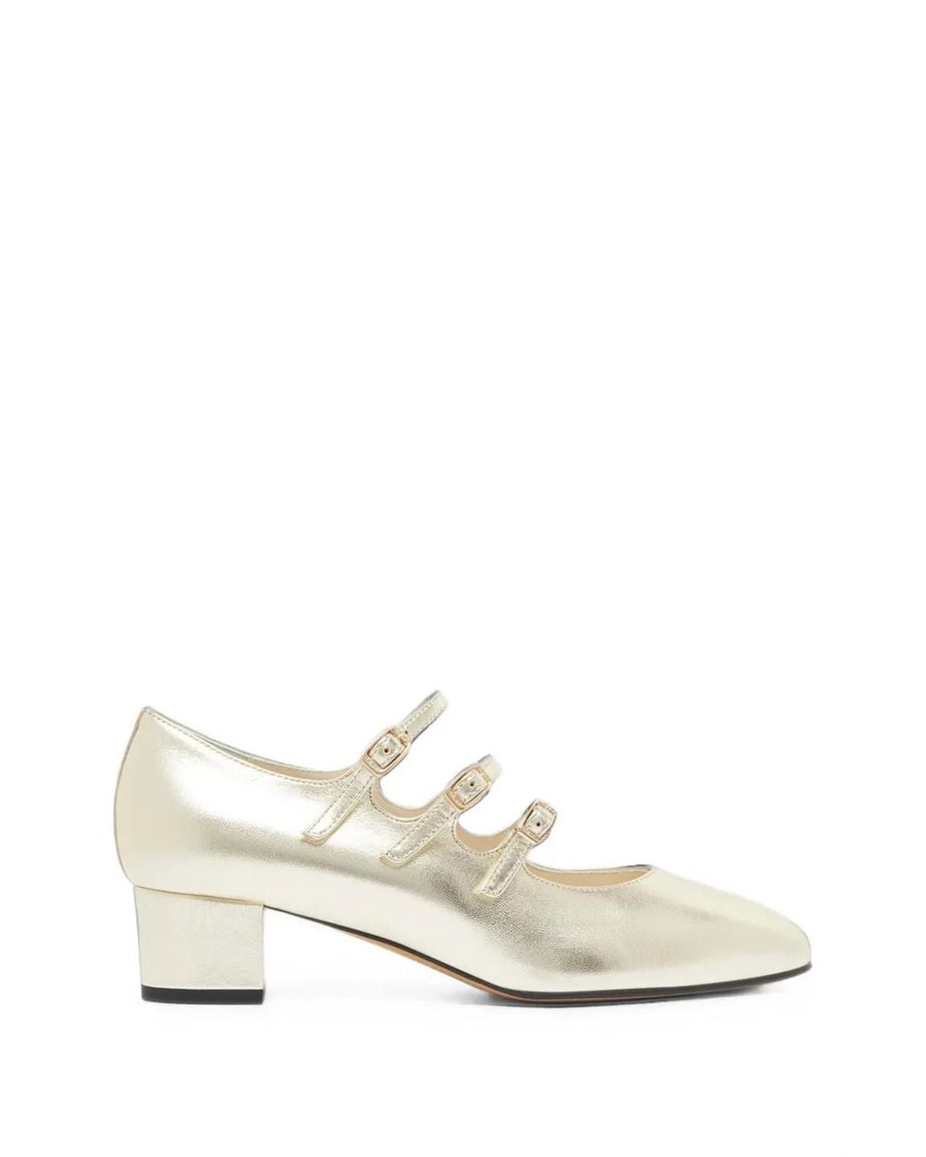 CAREL PARIS White Kina Triple-Strap Pumps