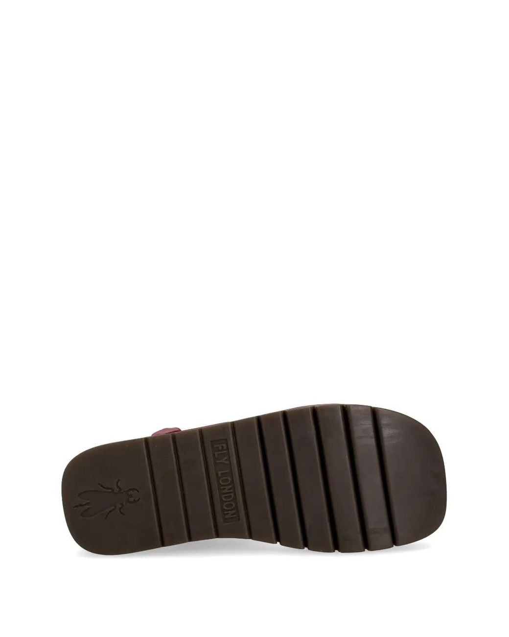 Fly London Brown Logo-Debossed Panelled Sandals