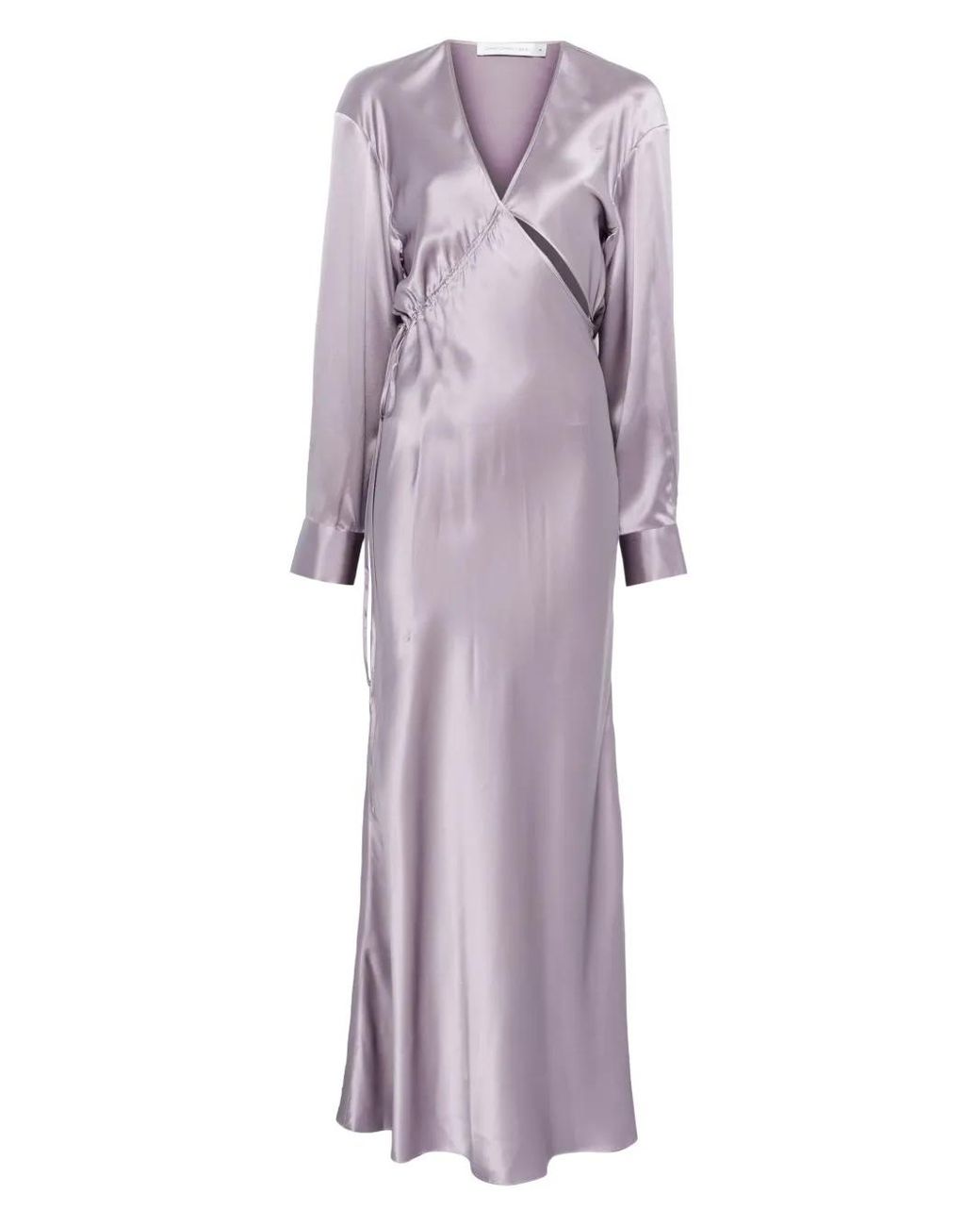 Christopher Esber Purple Cross-Cut Silk Maxi Dress