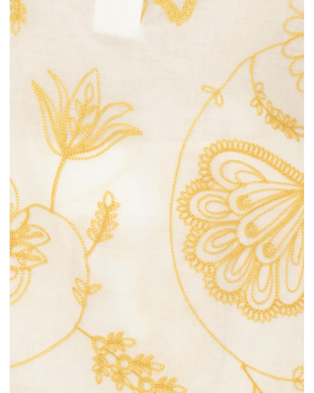 Eres White Floral-Print Shirt