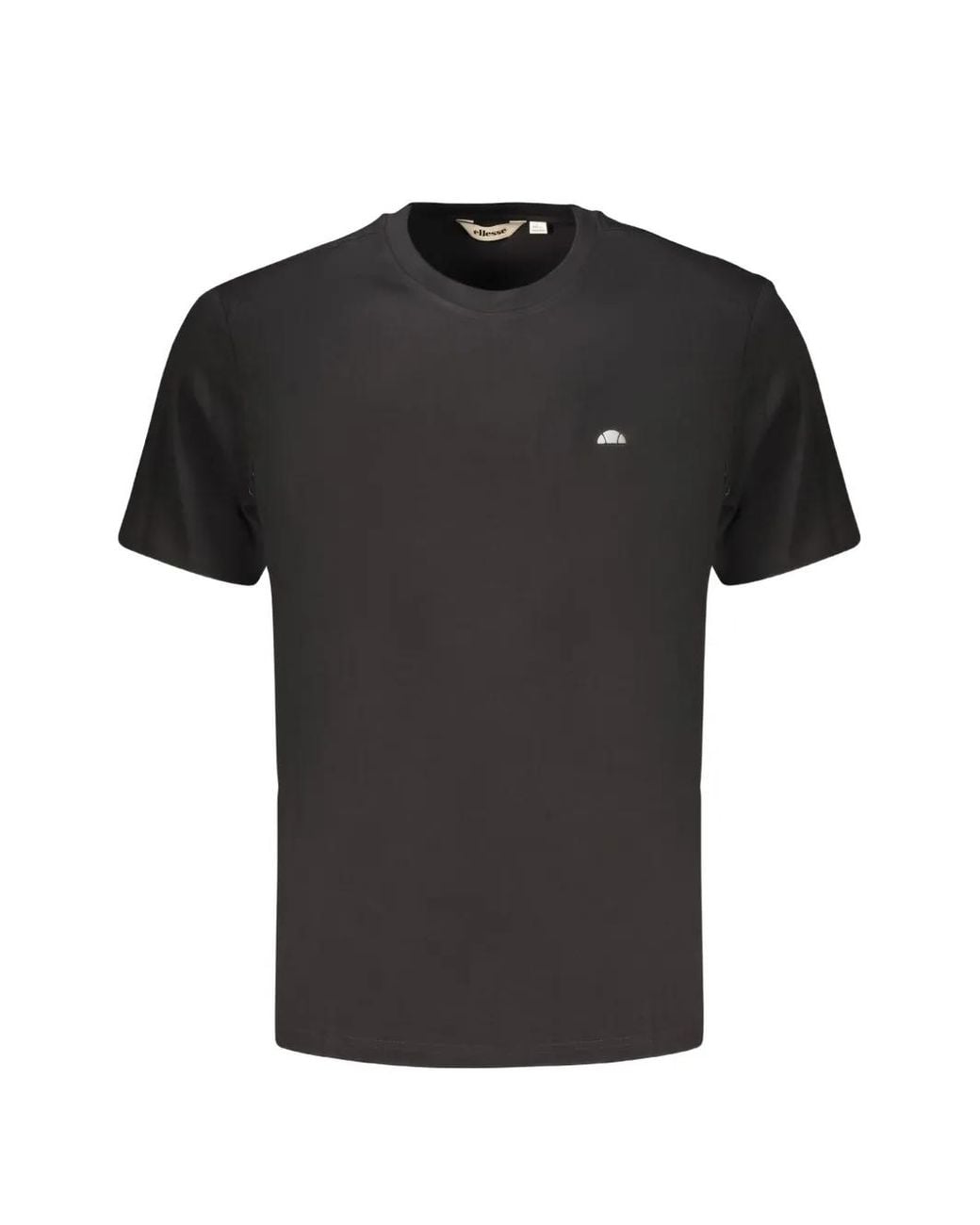 Ellesse Black Logo-Patch Cotton T-Shirt for men