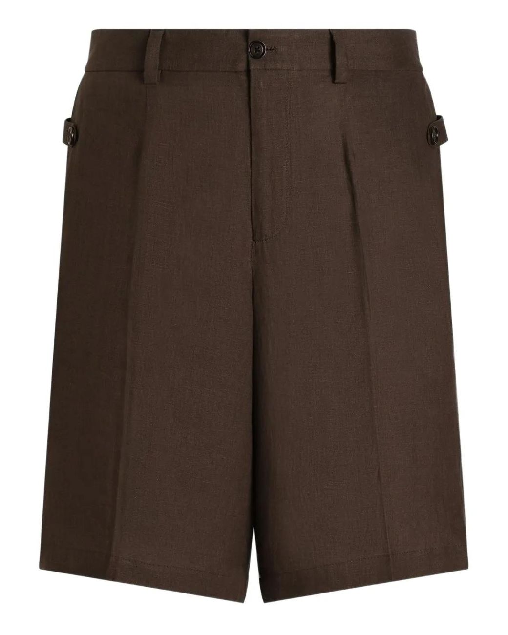 Dolce & Gabbana Brown Linen Jogging Trousers for men