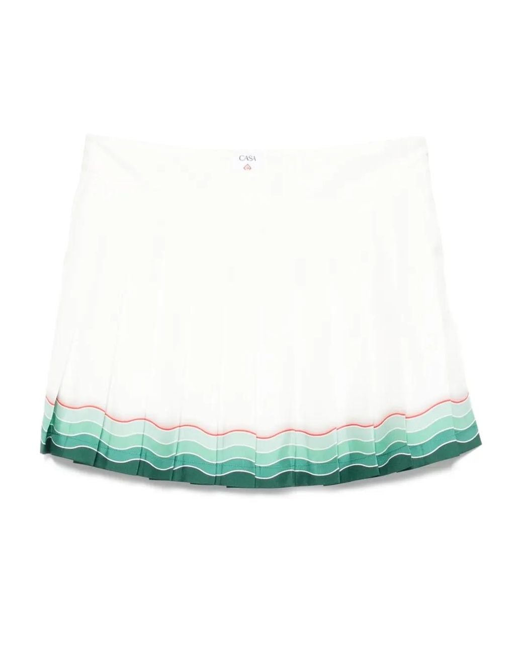 Casablanca Green Pleated Mini Skirt