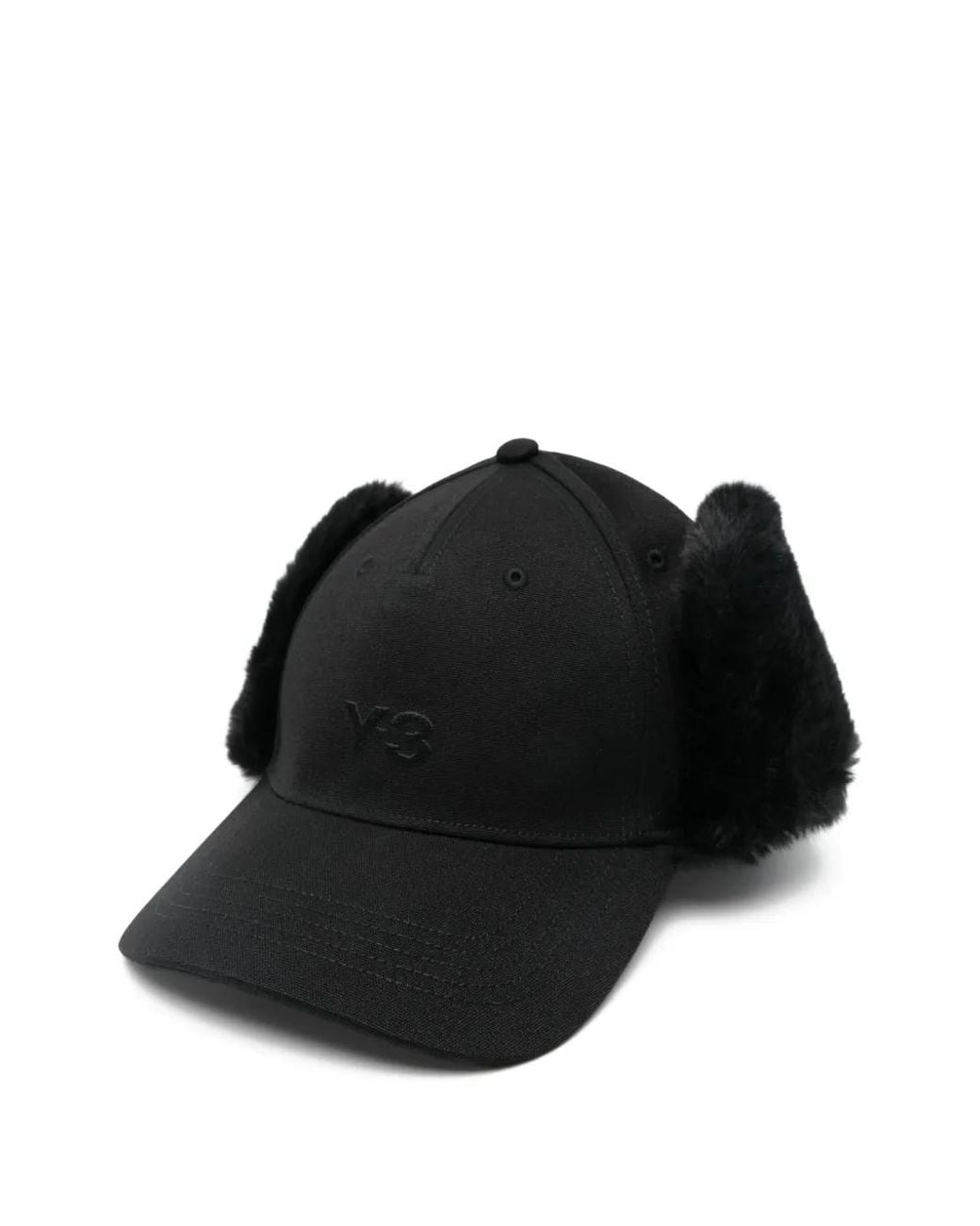 Y-3 Black Baseballkappe Mit Besatzdetail