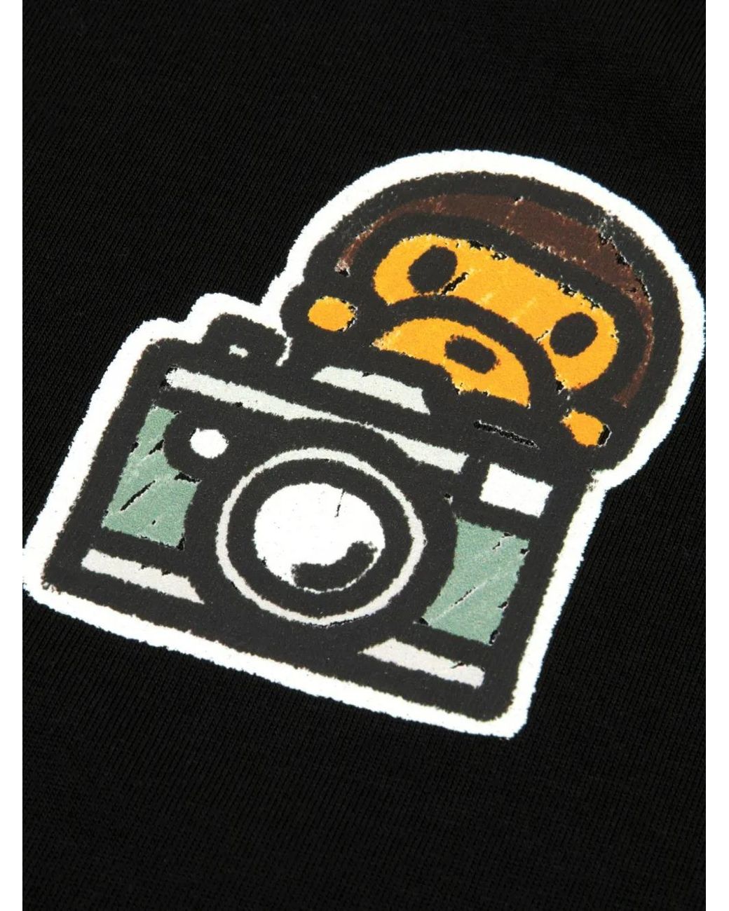 *BABY MILO® STORE BY *A BATHING APE® Black Baby Milo Graphic-Print T-Shirt