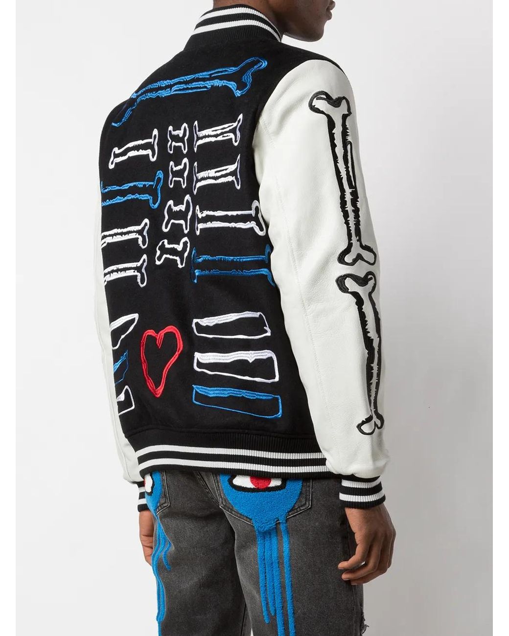 Haculla Blue I Have No Legs Varsity Bomber Jacket for men