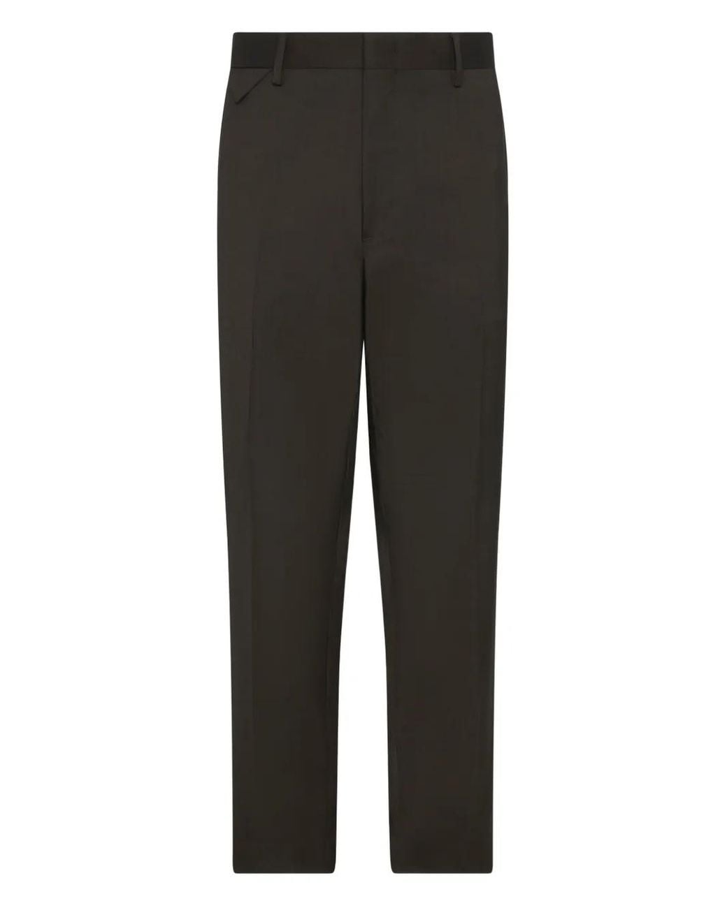 Low Brand Black High-Rise Pressed Trousers for men