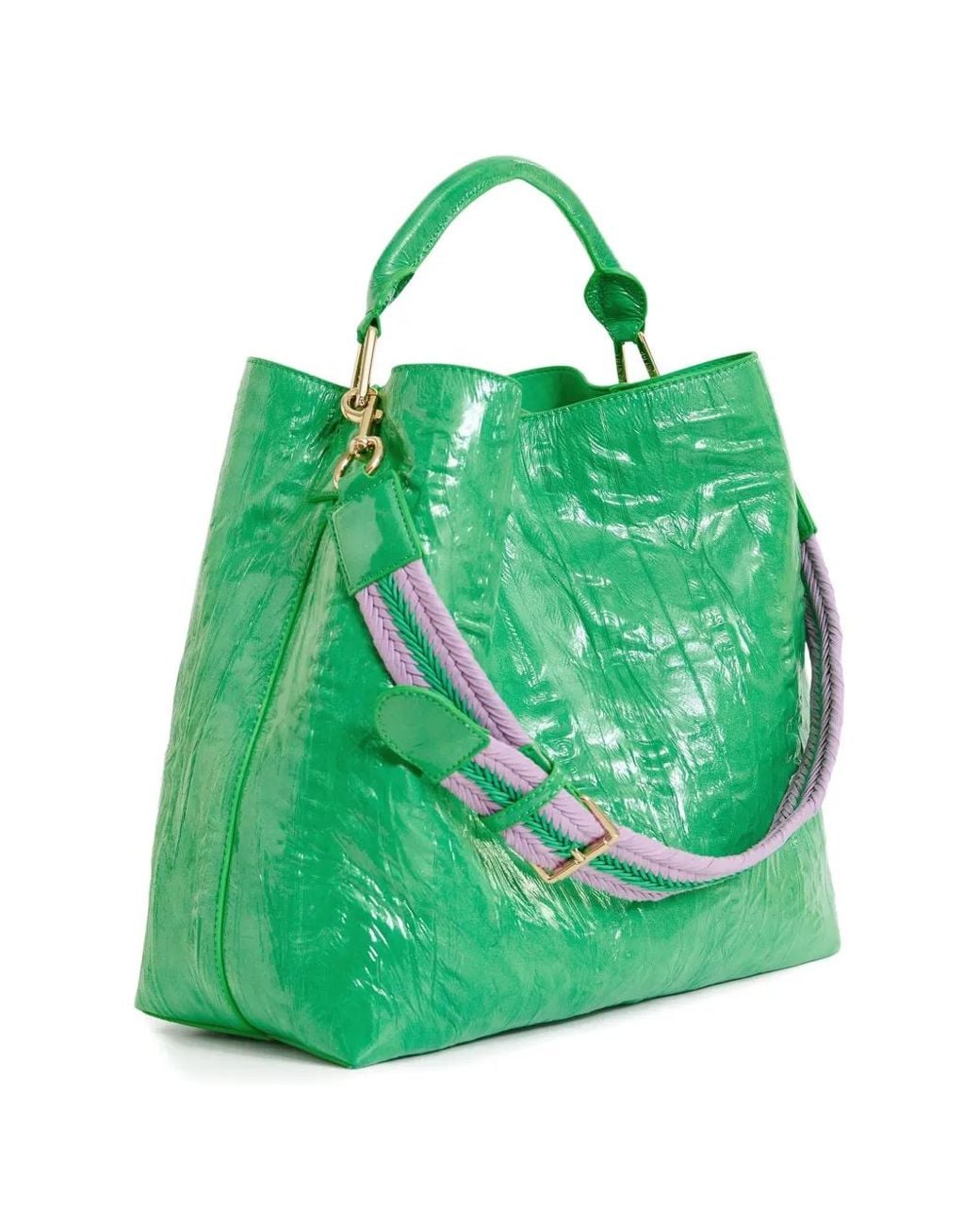 Bolso shopper con placa del logo Essentiel Antwerp de color Green