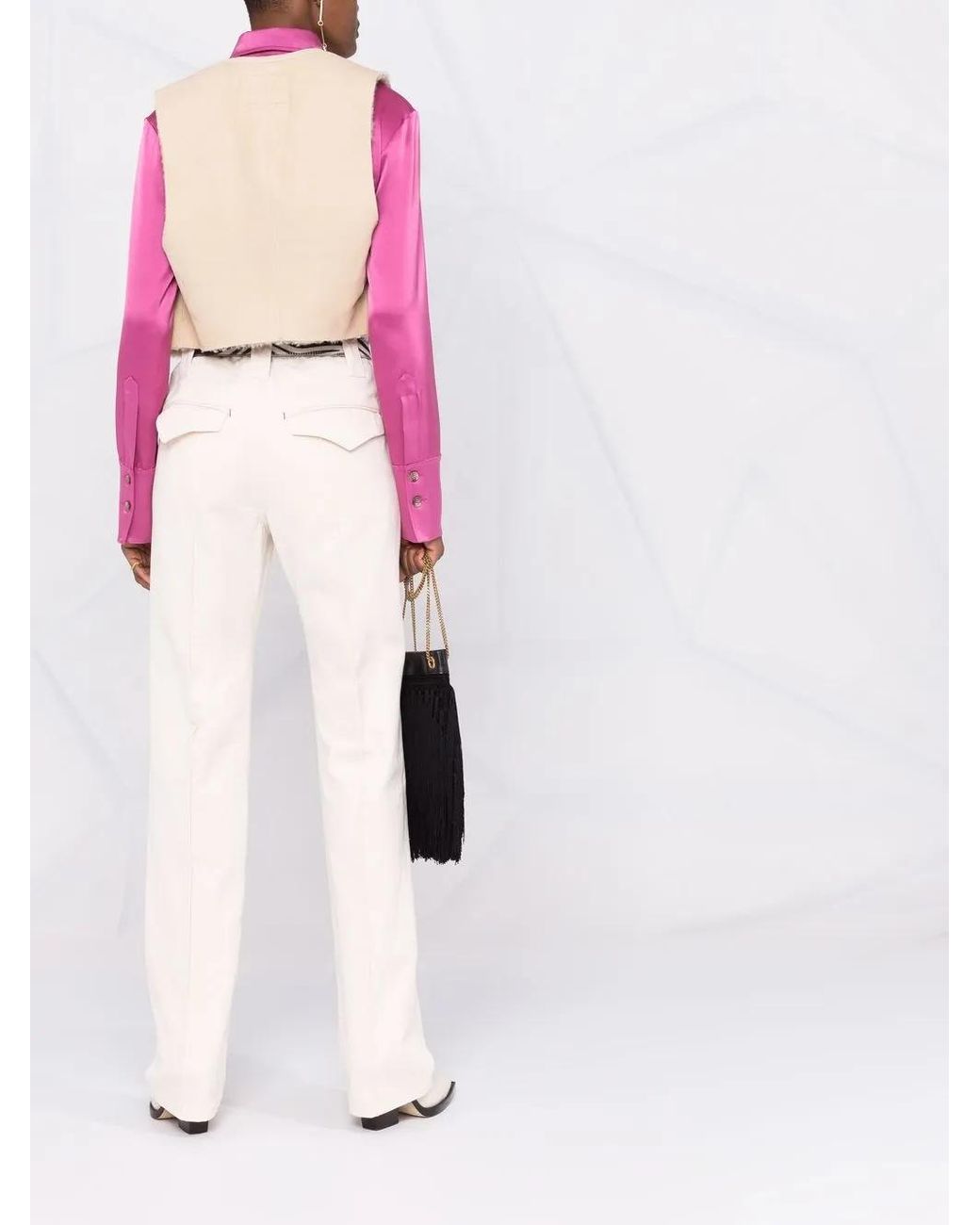 Isabel Marant White Trousers Beige
