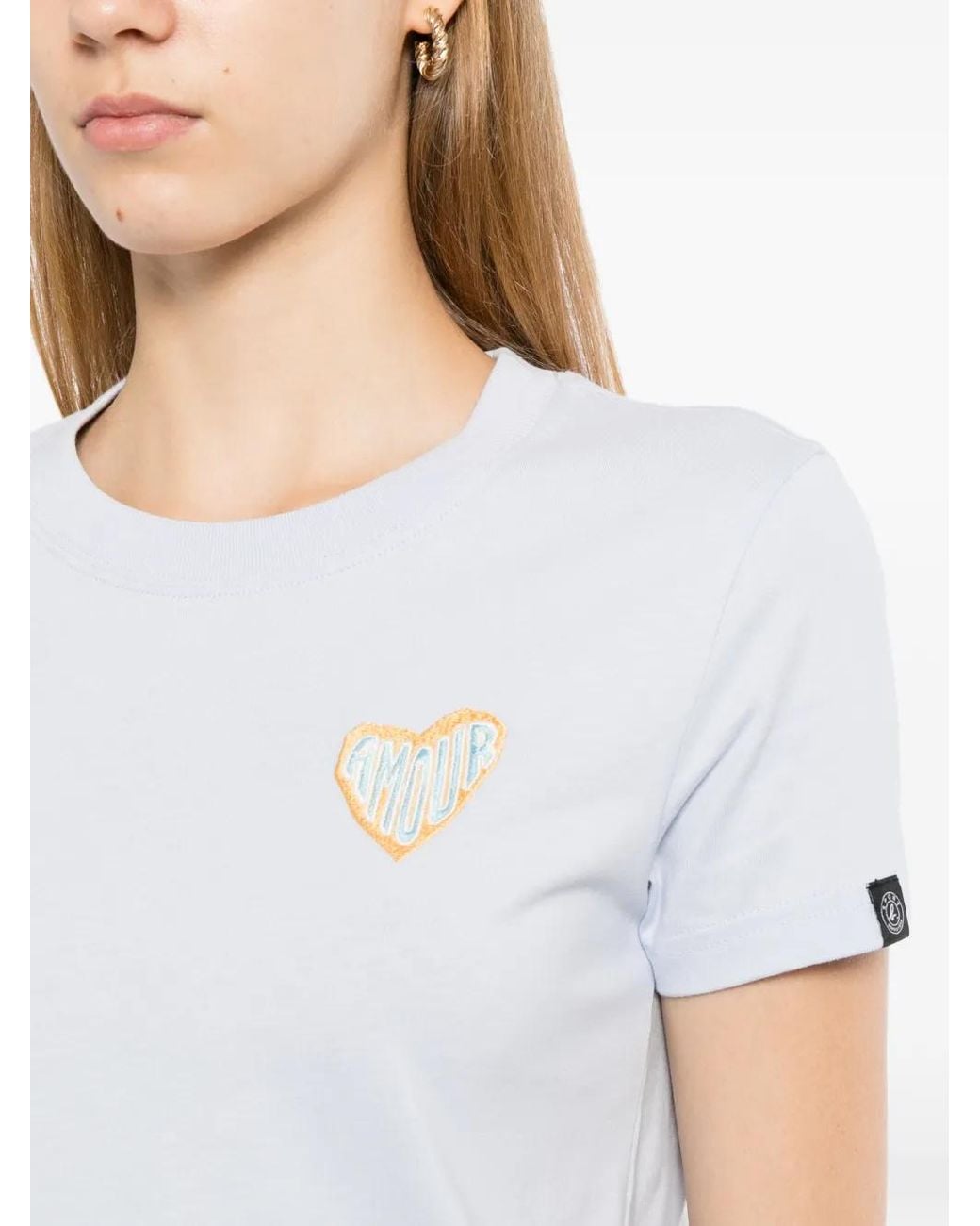 SPORT b. by agnès b. Blue Logo-Embroidered T-Shirt