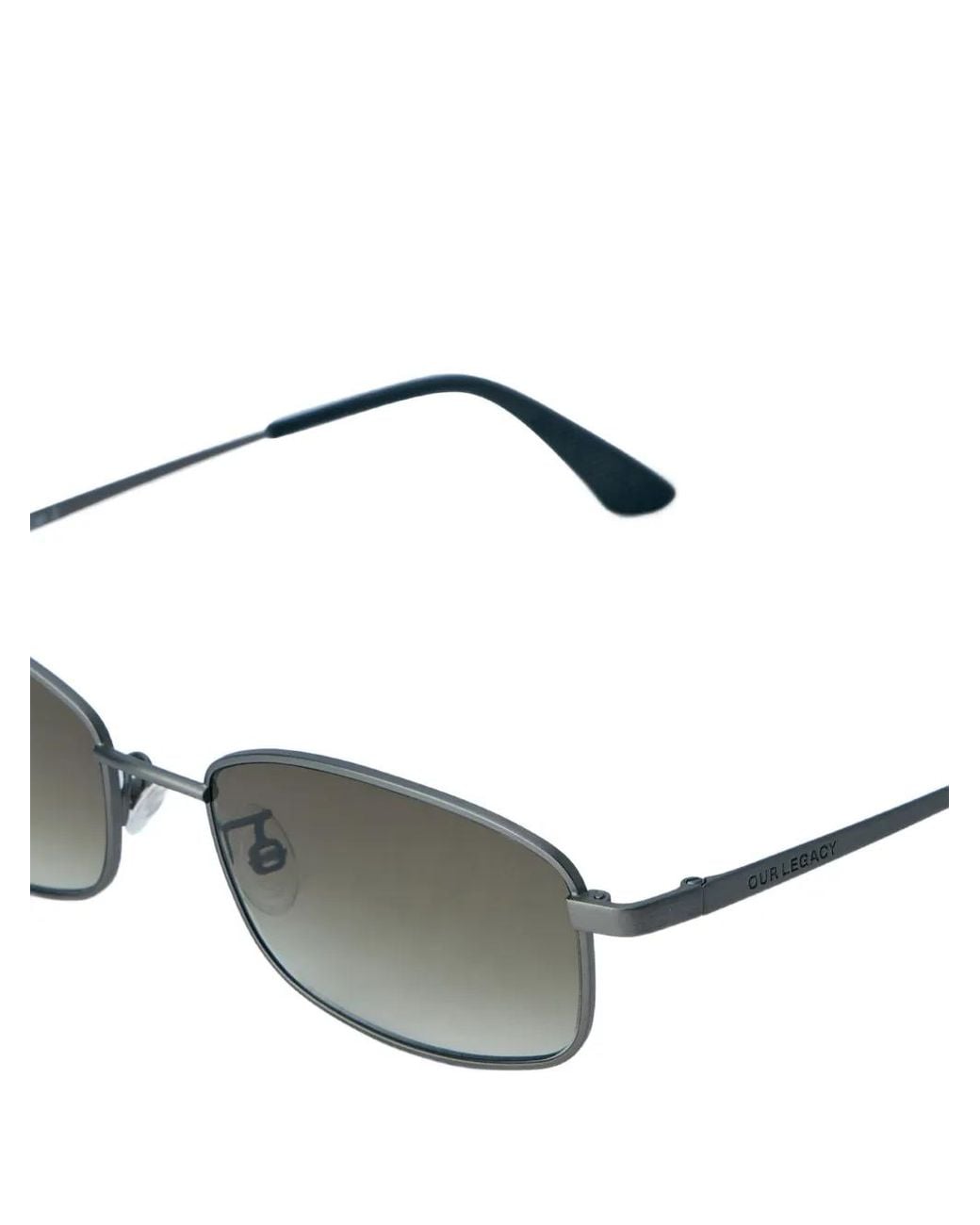 Our Legacy Gray Librarian Rectangle-Frame Sunglasses