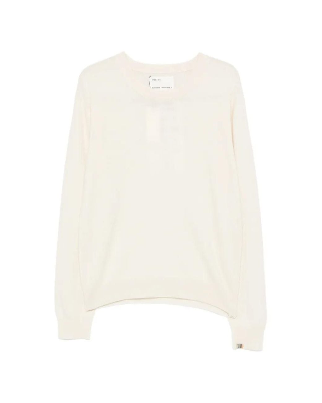 Extreme Cashmere White Bis Crew-Neck Cashmere Sweater