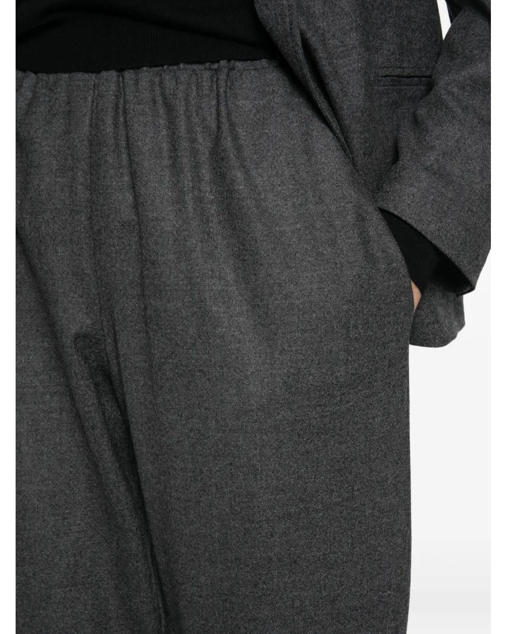 Dusan Gray Pocket Flannel Trousers
