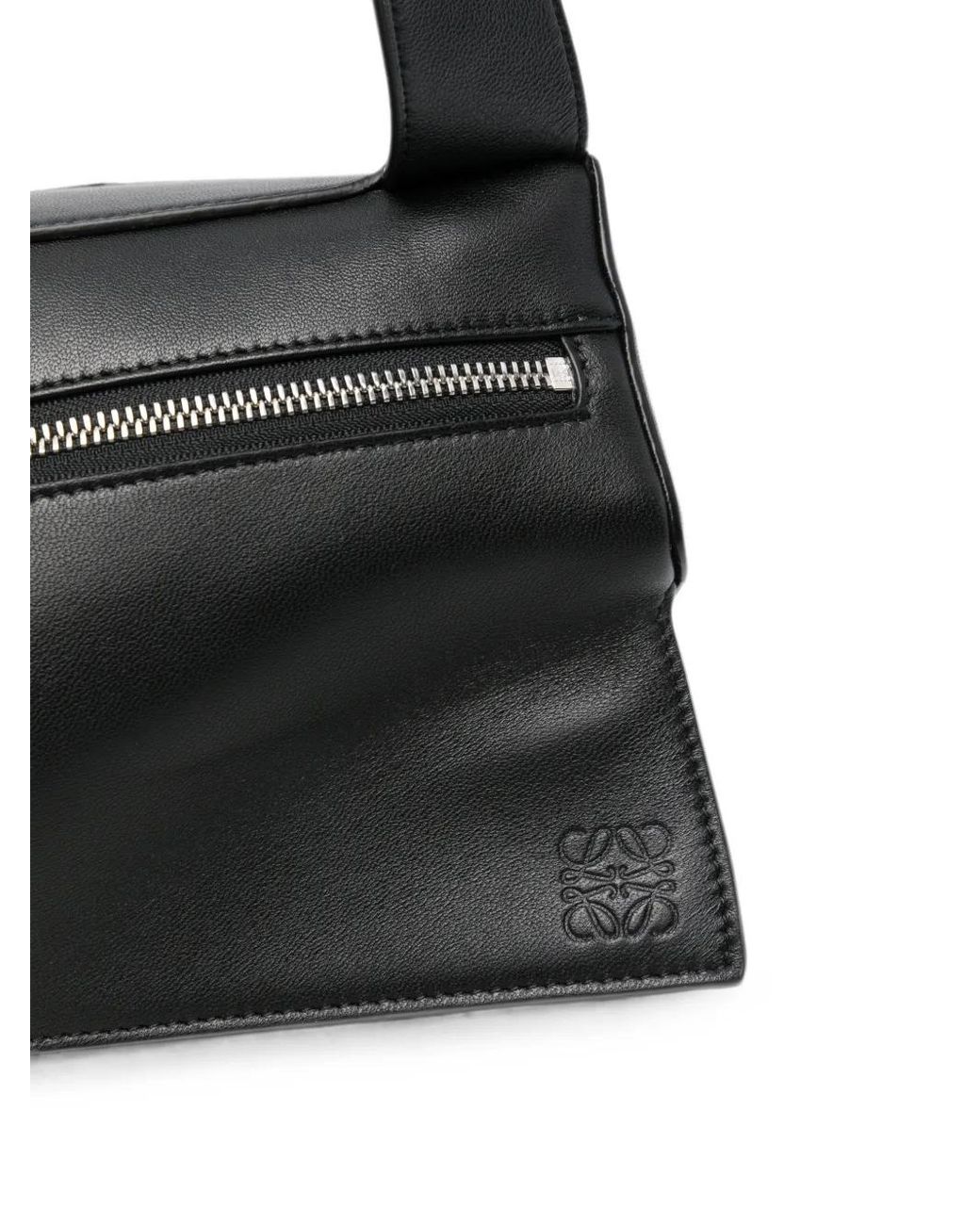 Loewe White Puzzle Fratherlight Leather Sling Bag for men