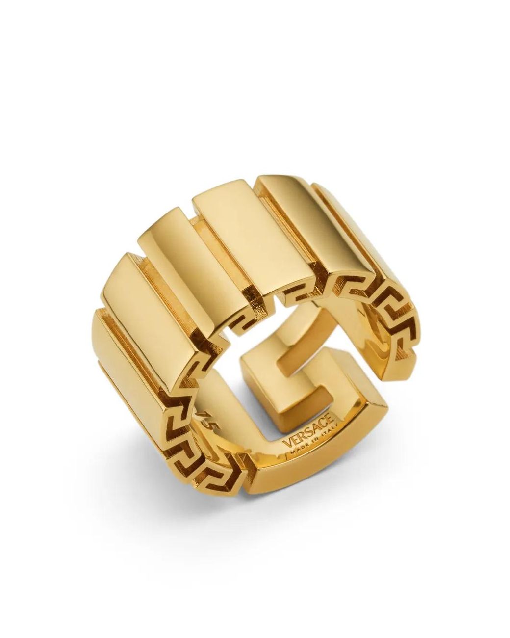 Versace Metallic Greca Ring