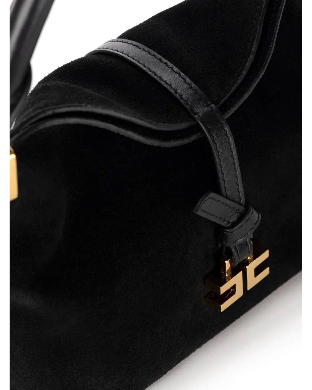 Elisabetta Franchi Black Small Boulevard Handbag