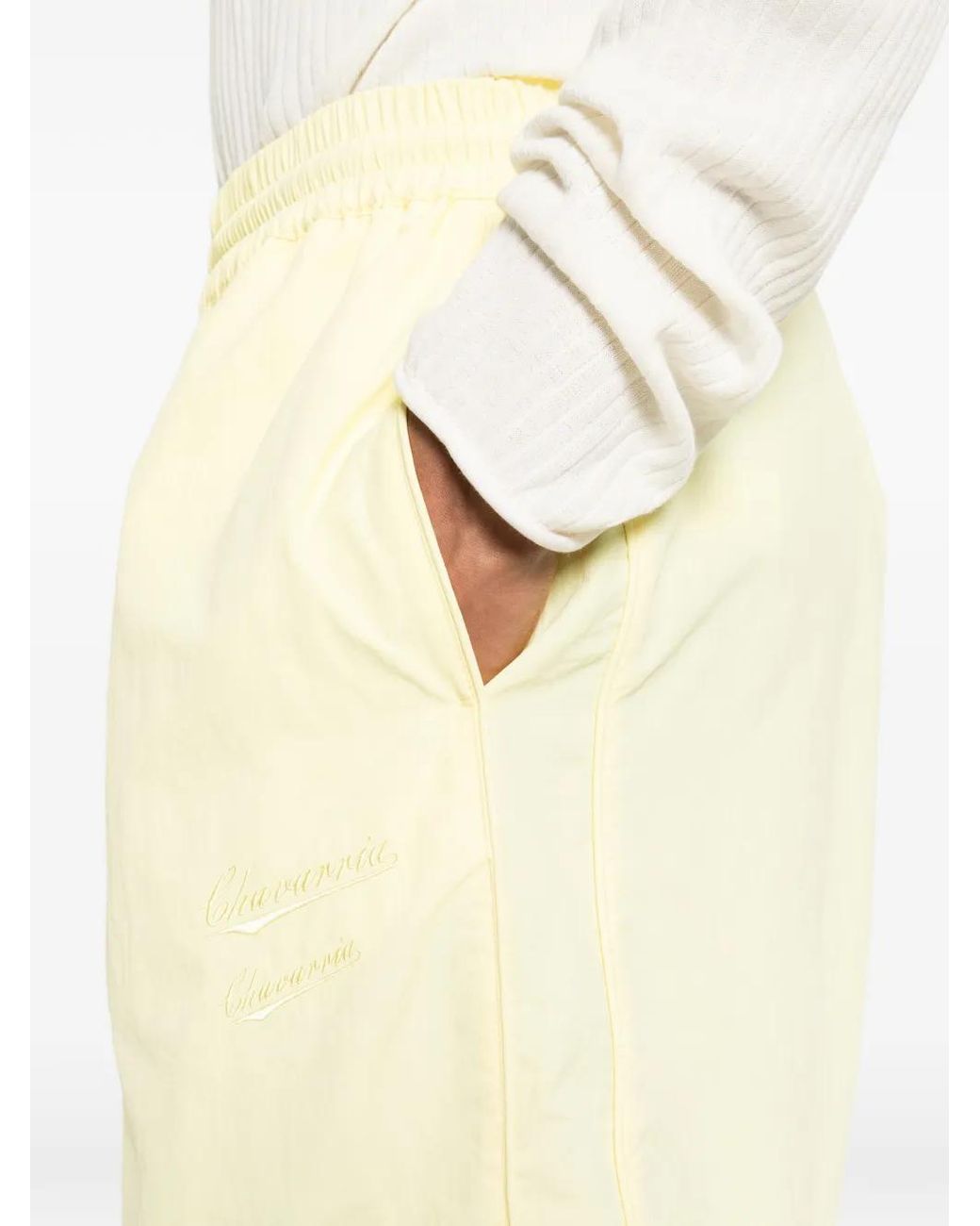 Willy Chavarria White Logo-Embroidered Trousers for men