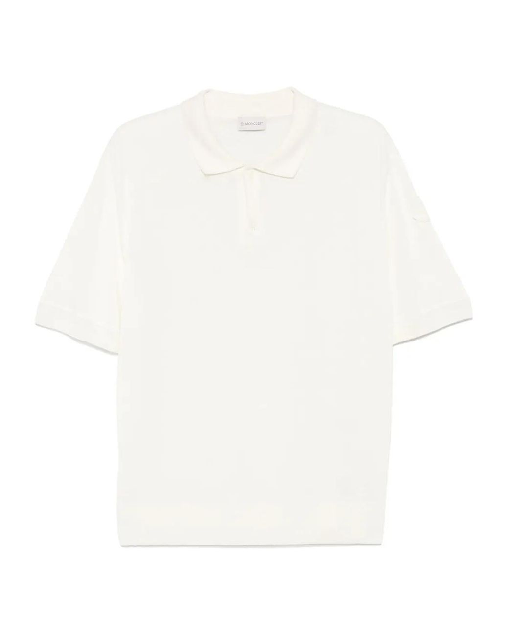 Moncler White Short Sleeve Polo Shirt for men
