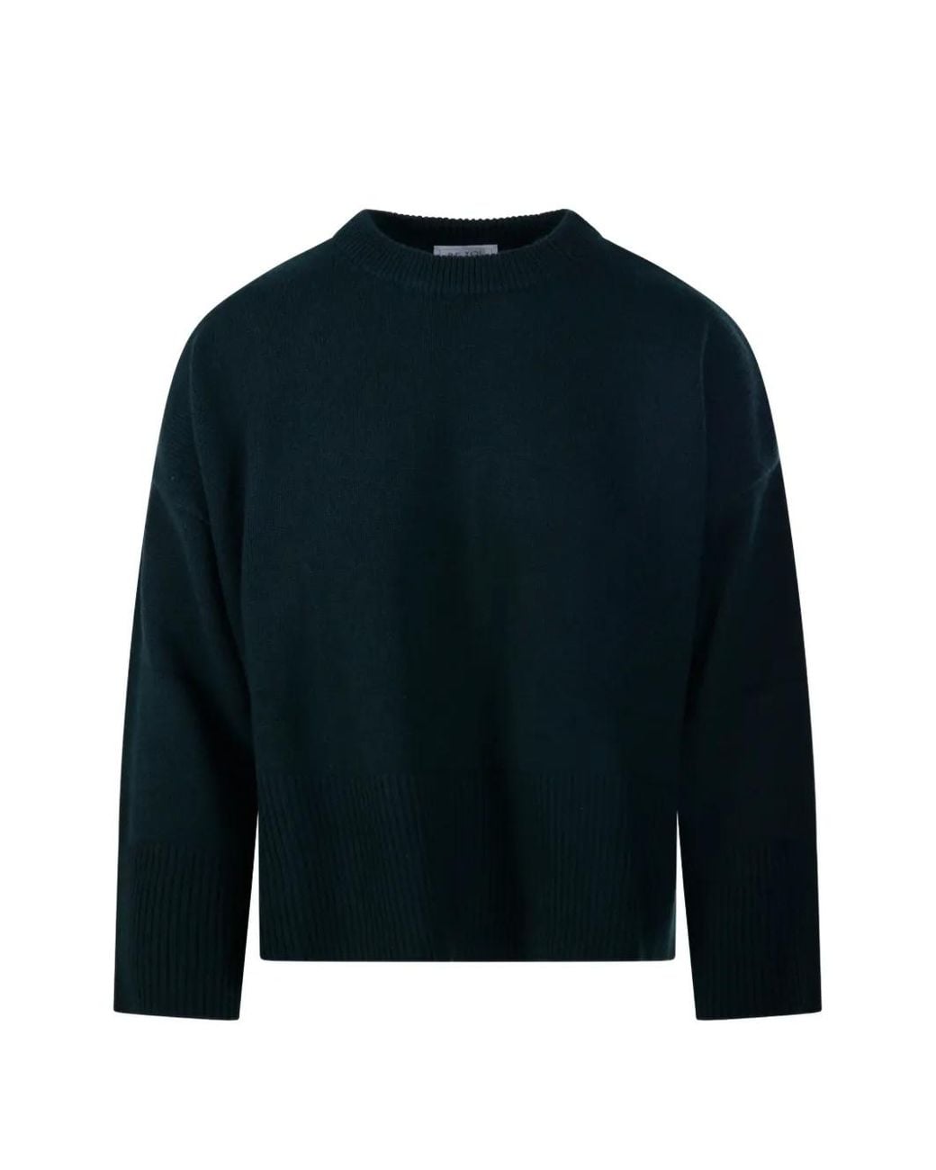 Be You Blue Ribbed-Trim Crew-Neck Sweater