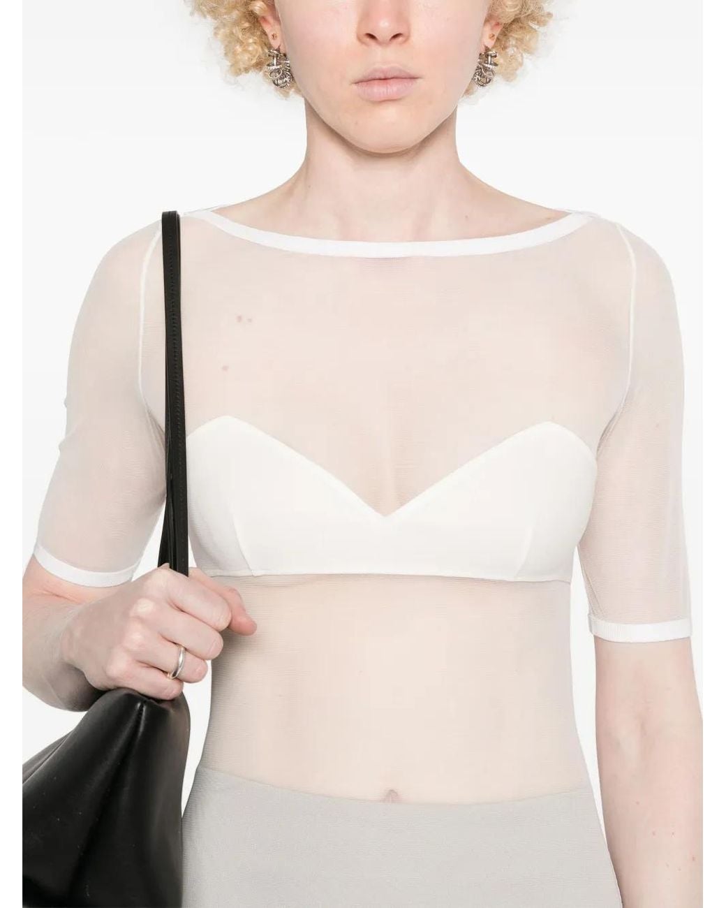 Nensi Dojaka White Triangle-Bra Jersey T-Shirt