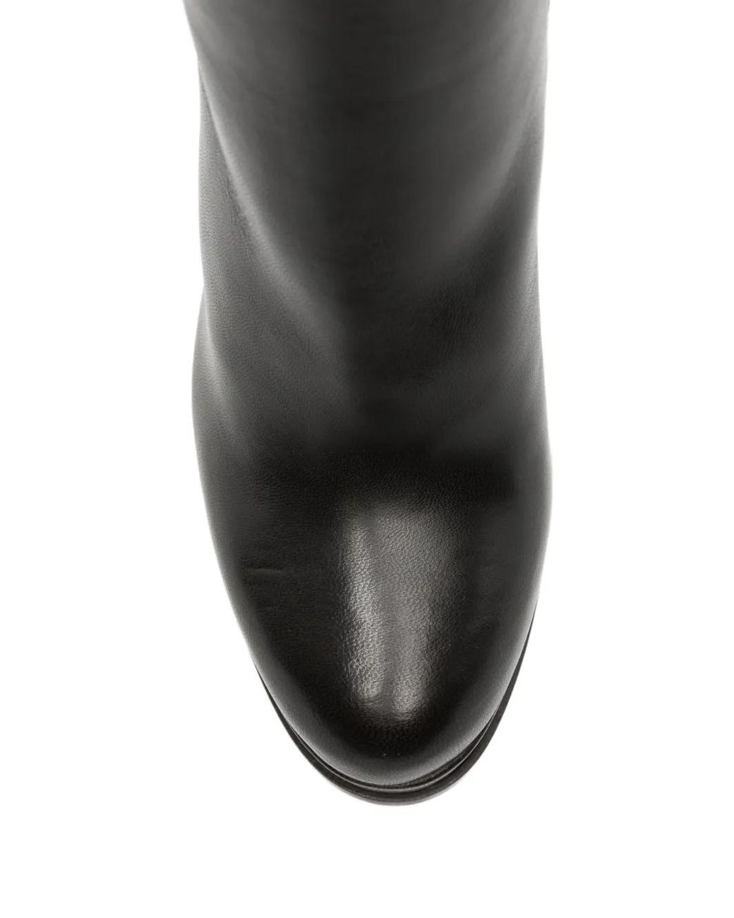 Chantal Black Platform Leather Ankle Boots