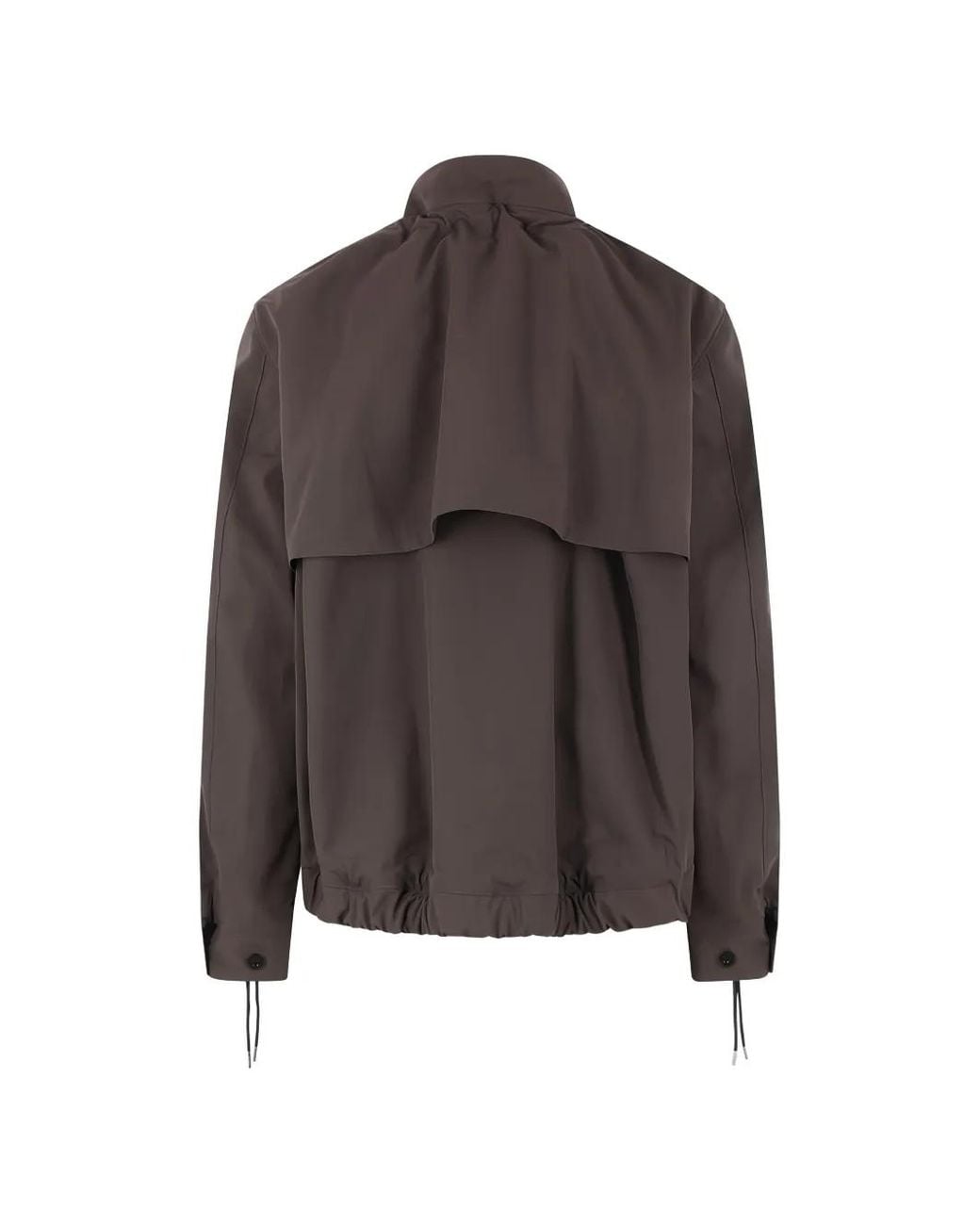 Sacai Brown Full-Zip Drawstring Jacket for men
