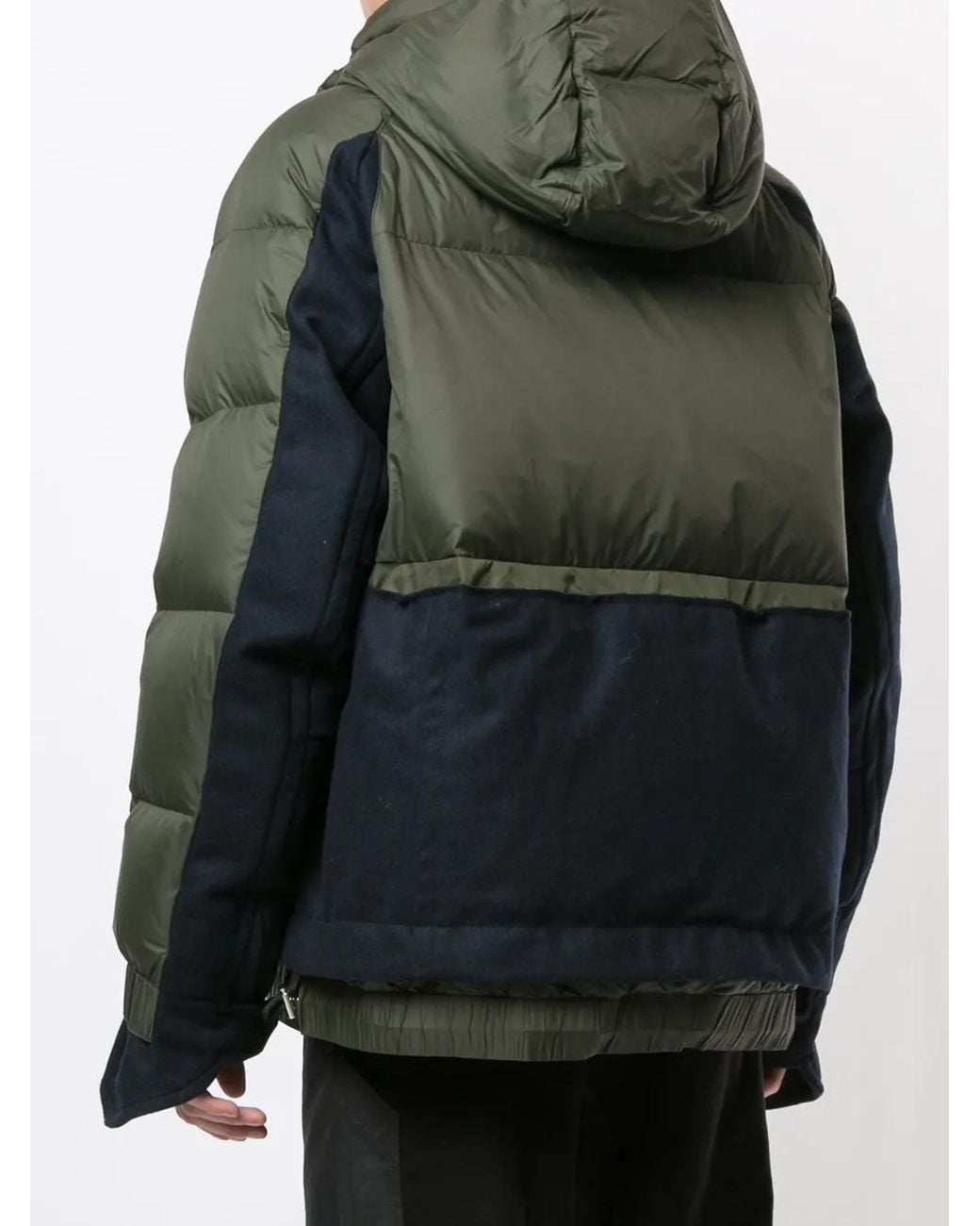 Nike Green Panelled Puffer Jacket for men