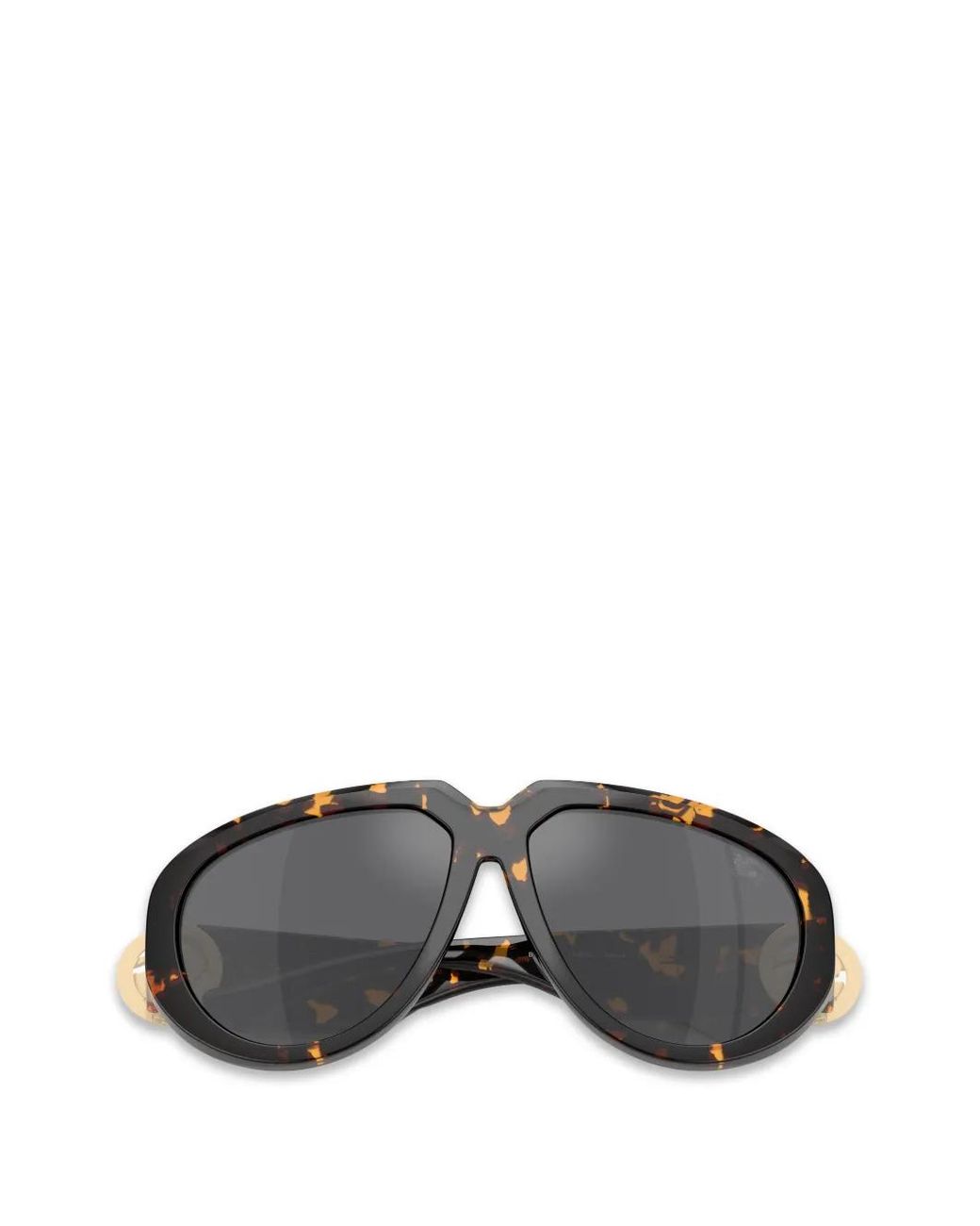 Burberry Gray Equestrian Knight Design Pilot-Frame Sunglasses