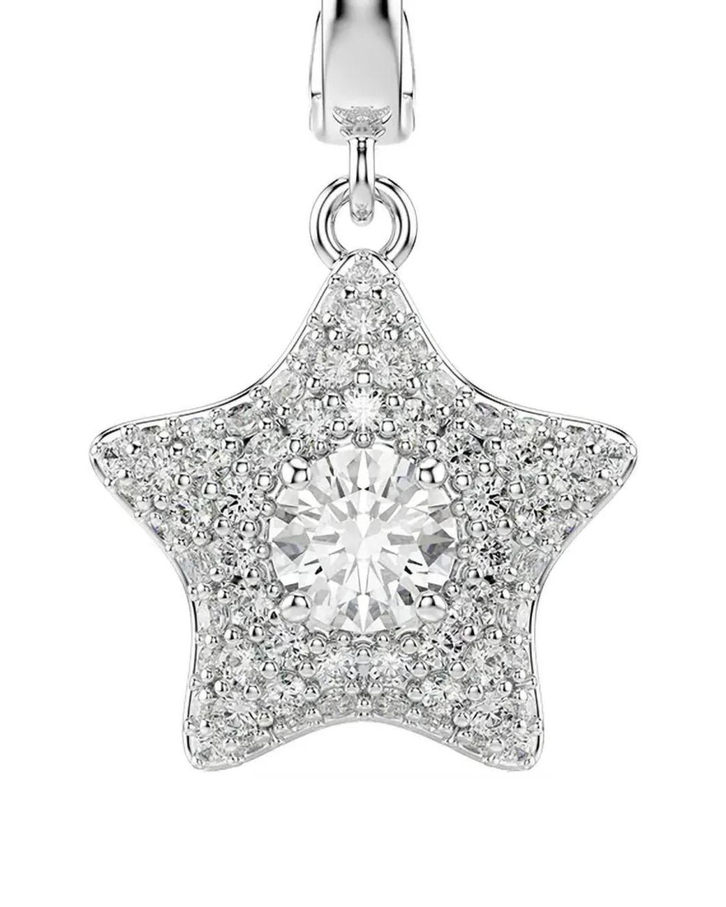 Swarovski White Breloque Étoile Sublime Ornée De Cristaux