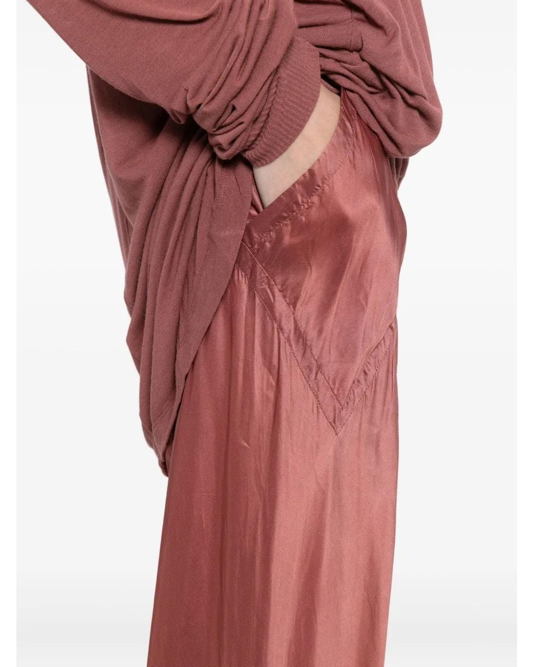 Rick Owens Red Bias Trousers