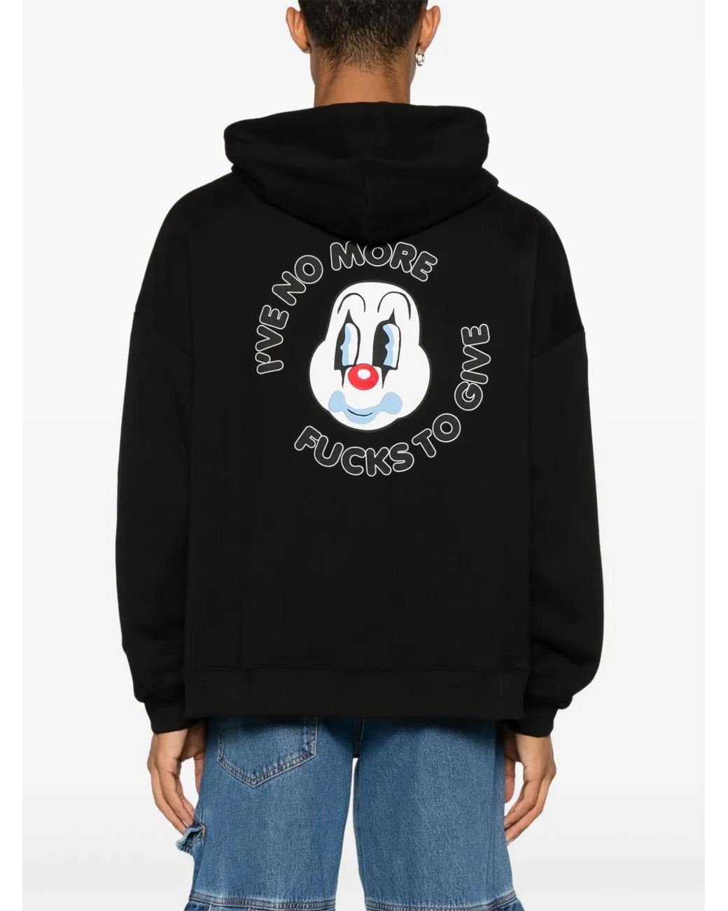Gcds Black Clawn-Print Hoodie for men