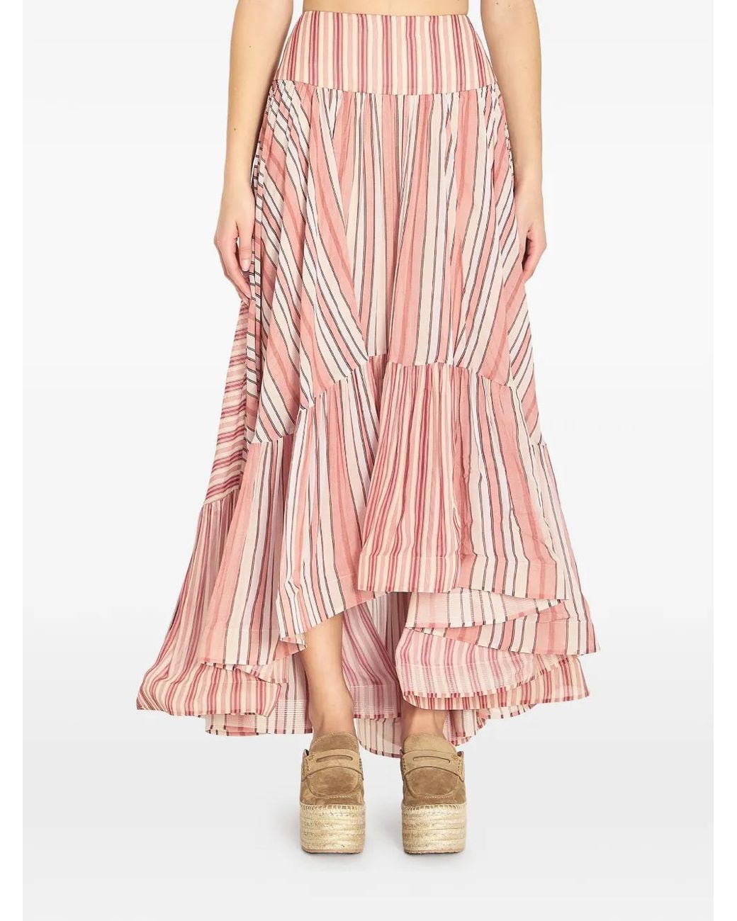 Zimmermann Pink Rebellion Midi Skirt