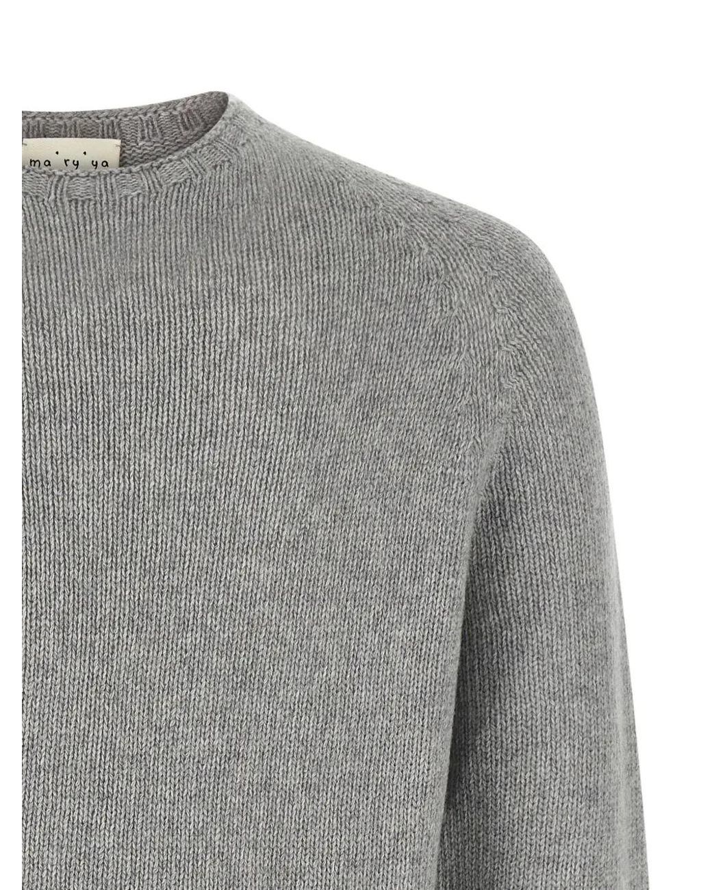 Ma'ry'ya Gray Cuffed Raglan Sweater for men