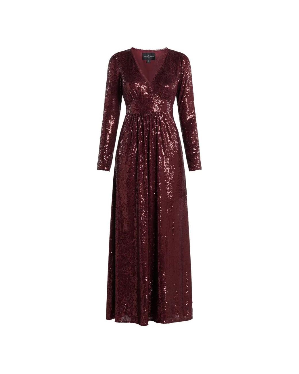 Needle & Thread Purple Chelsea Sequin V-Neck Midi Dress