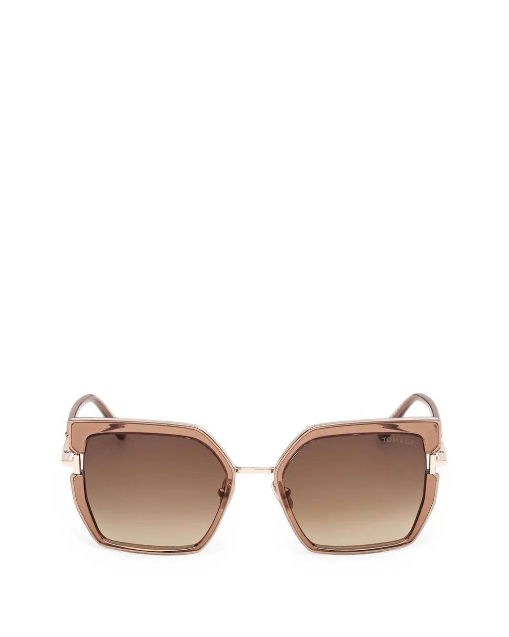 Tom Ford Pink Quinn-02 Geometric-Frame Sunglasses