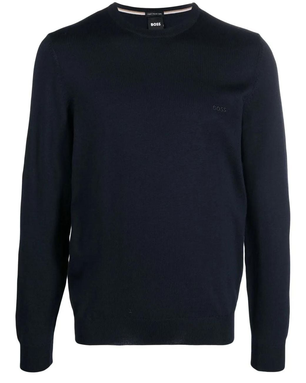 Boss Blue Responsible Virgin Wool Knit for men