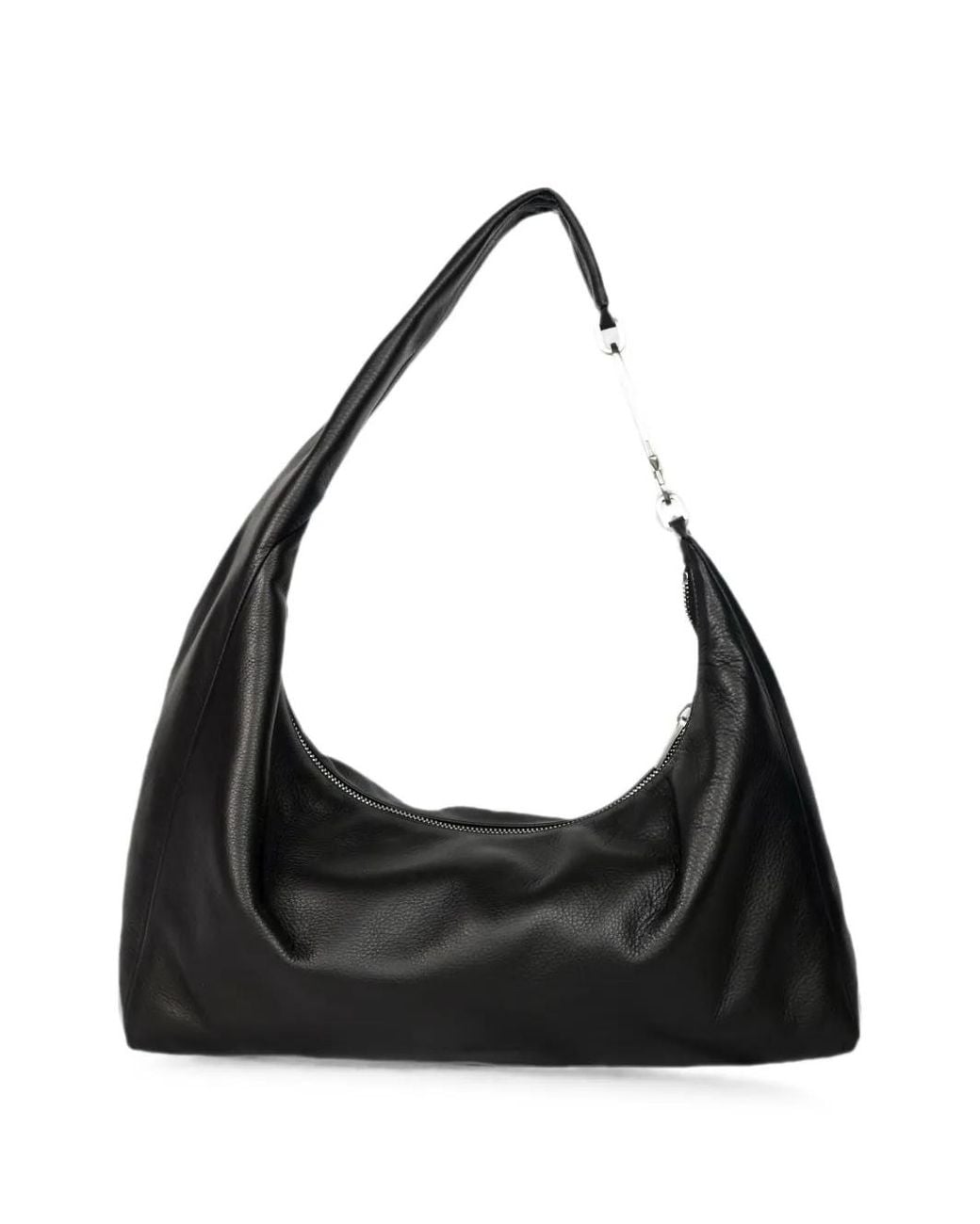 Rick Owens Black Tower Cropped Gemini Bag Grainy Cow