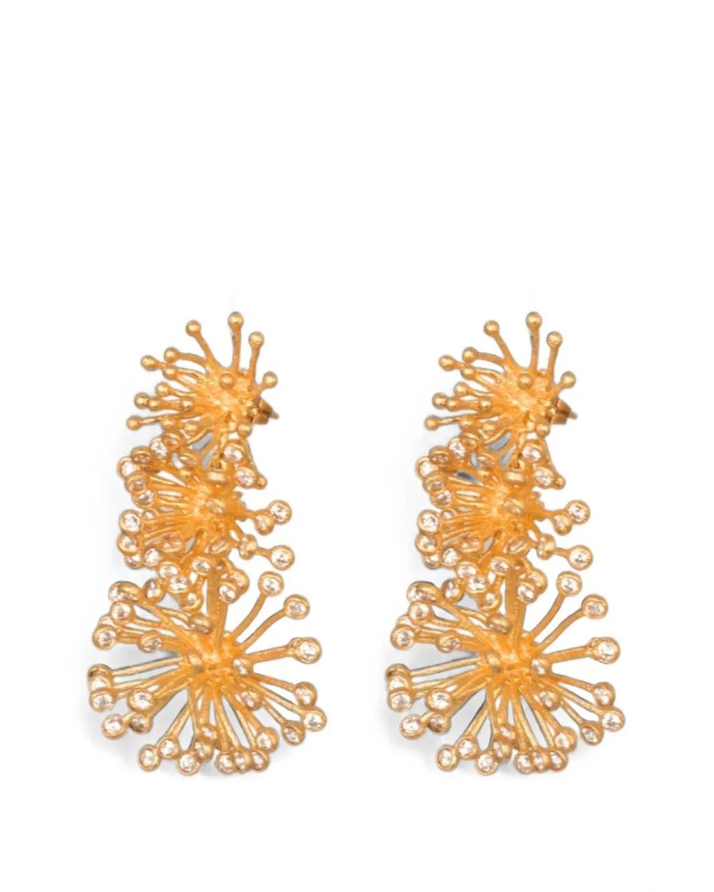 Joanna Laura Constantine Metallic Pollen Stone-Embellished Dangling Earrings