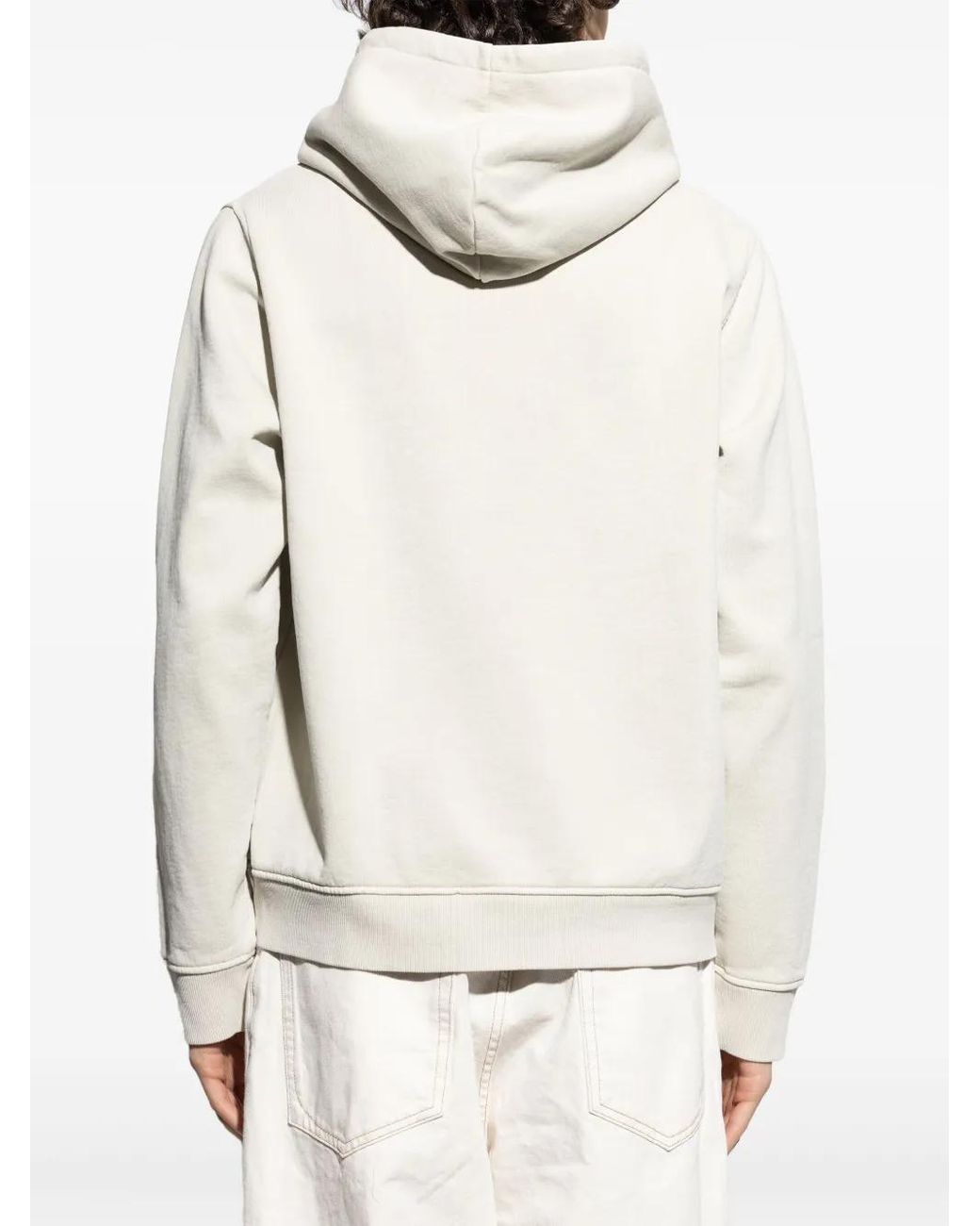 Samsøe & Samsøe White Logo-Print Hoodie for men