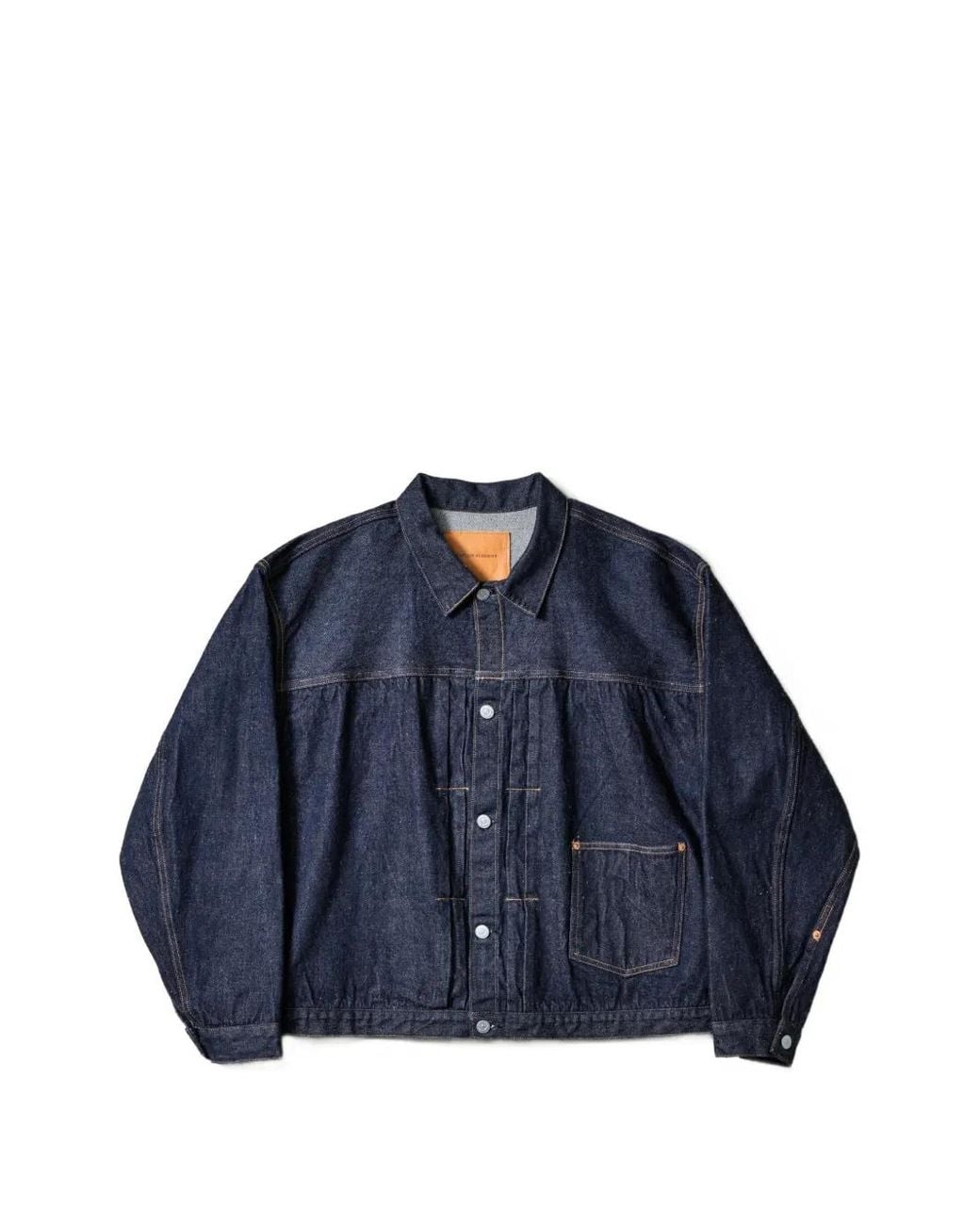 Kaptain Sunshine Blue Denim Tracker 1P Buttoned Cotton Jacket for men