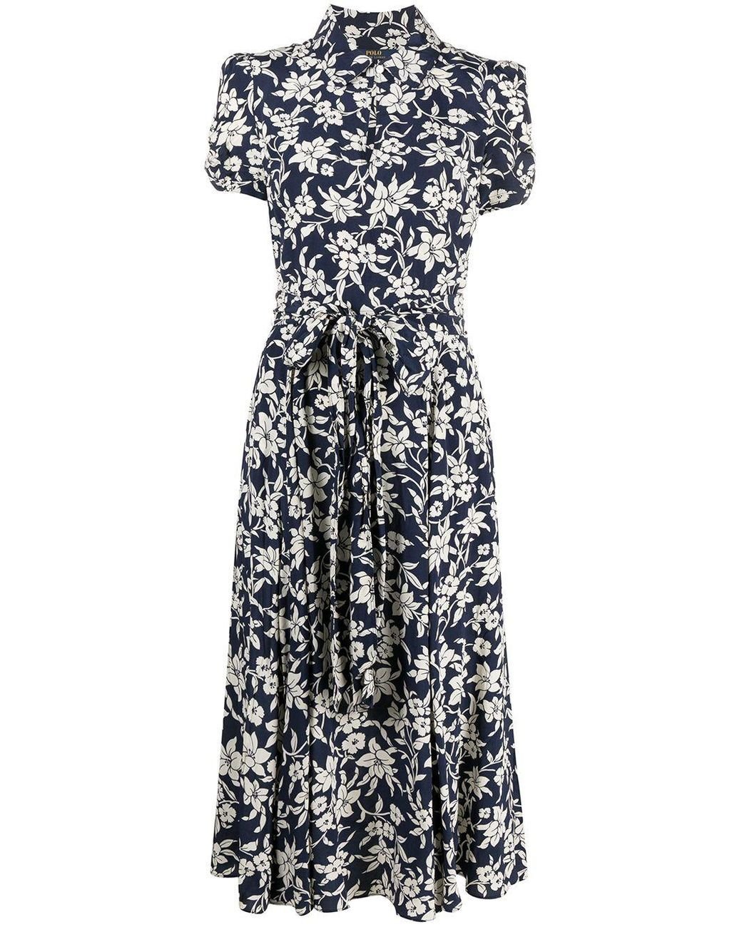 Polo Ralph Lauren Kleid mit Blumen-Print in Blau | Lyst AT