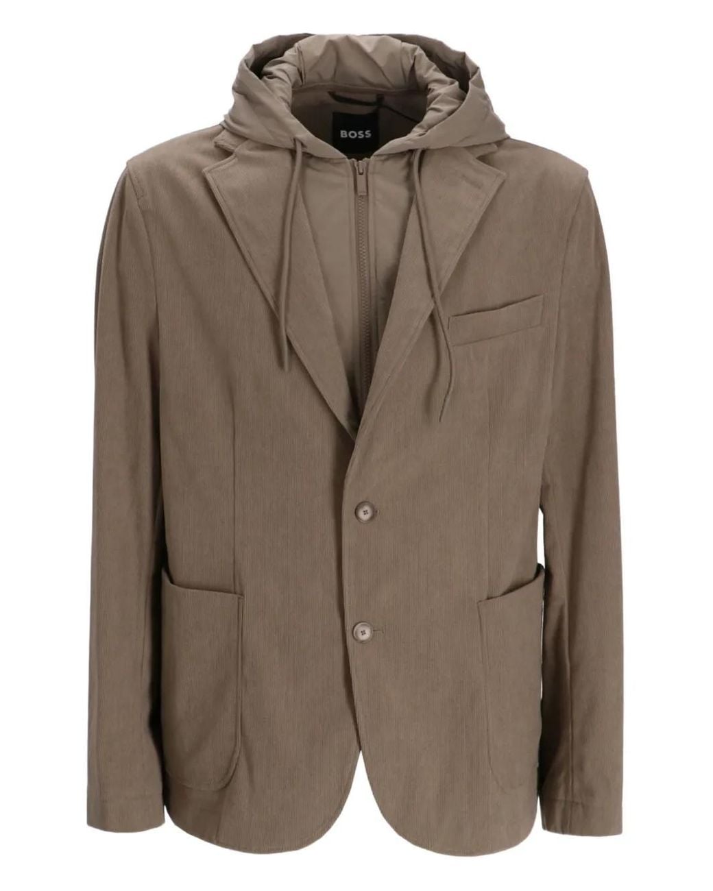Boss Brown Hooded Jacket for men