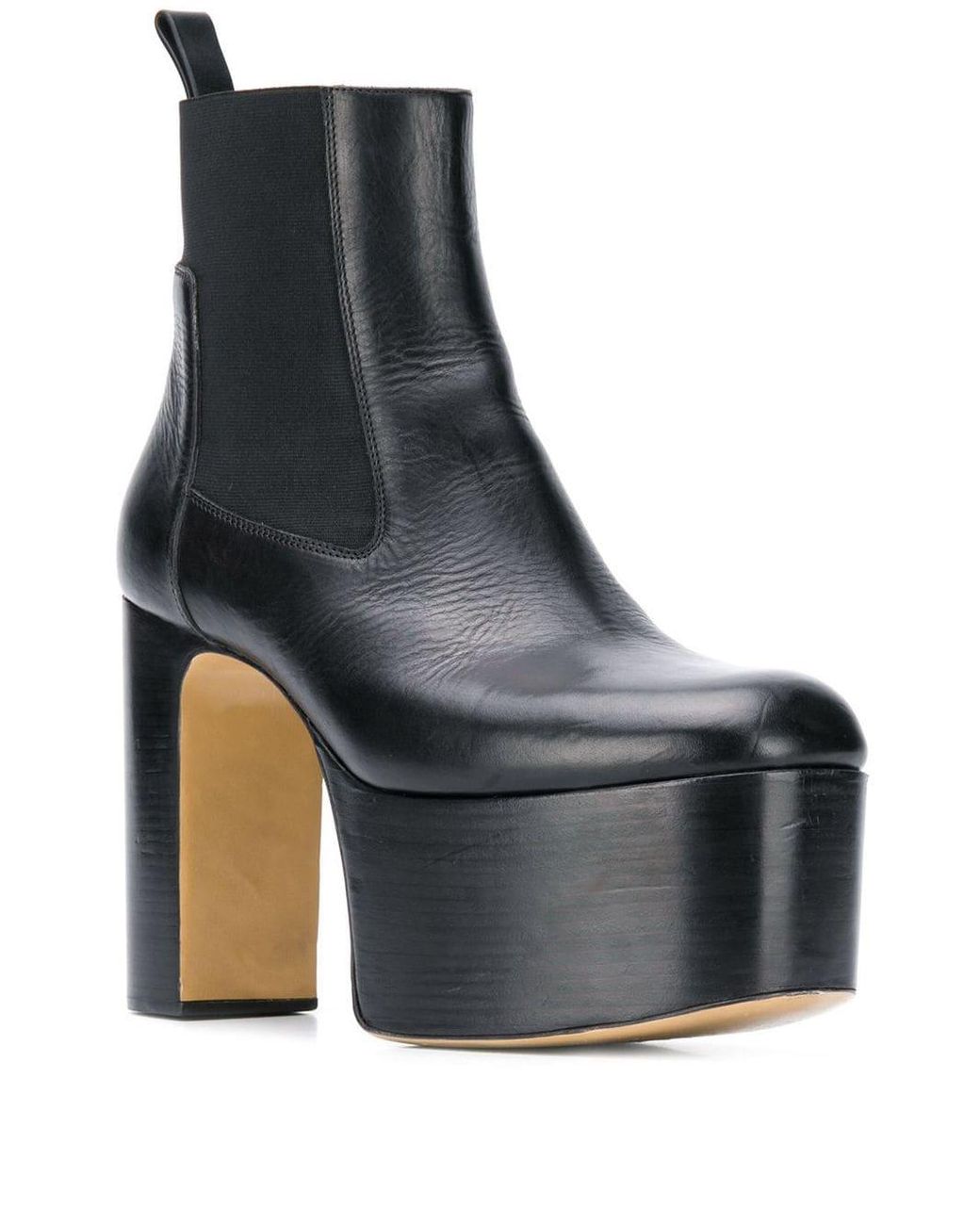 Rick Owens Platform Kiss Boots in Black for Men | Lyst