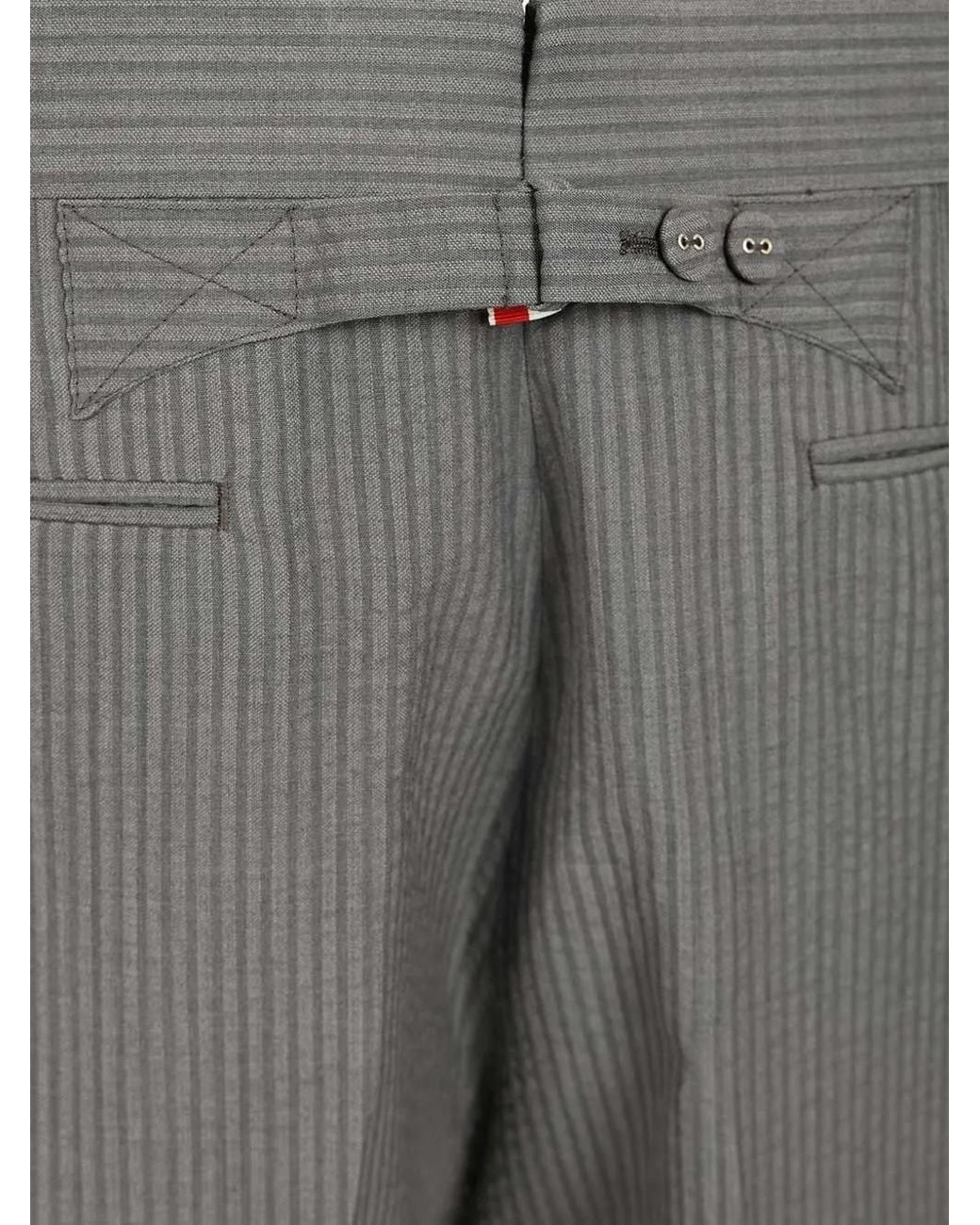Thom Browne Gray Side-Slit Shorts for men