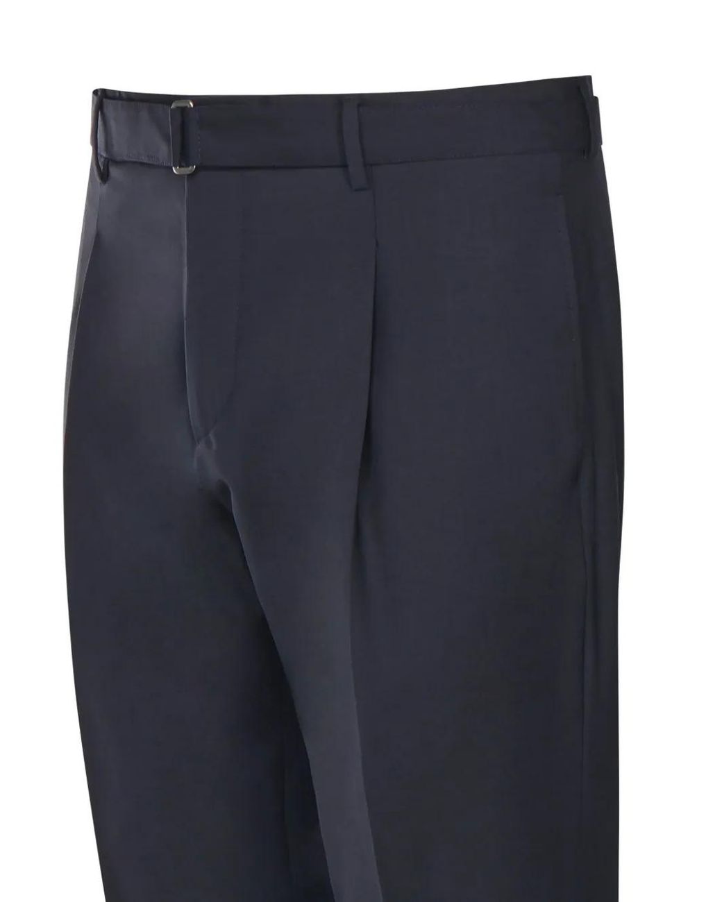 BE ABLE Blue Pleated-Design Side-Pockets Trousers for men